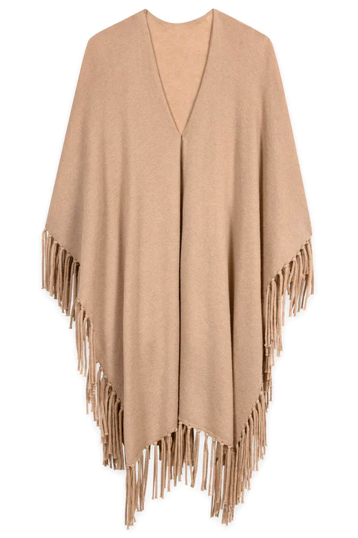 Luisa Cerano Damen Cape aus Alpaka-Mix Nude BEIGE Bild 1