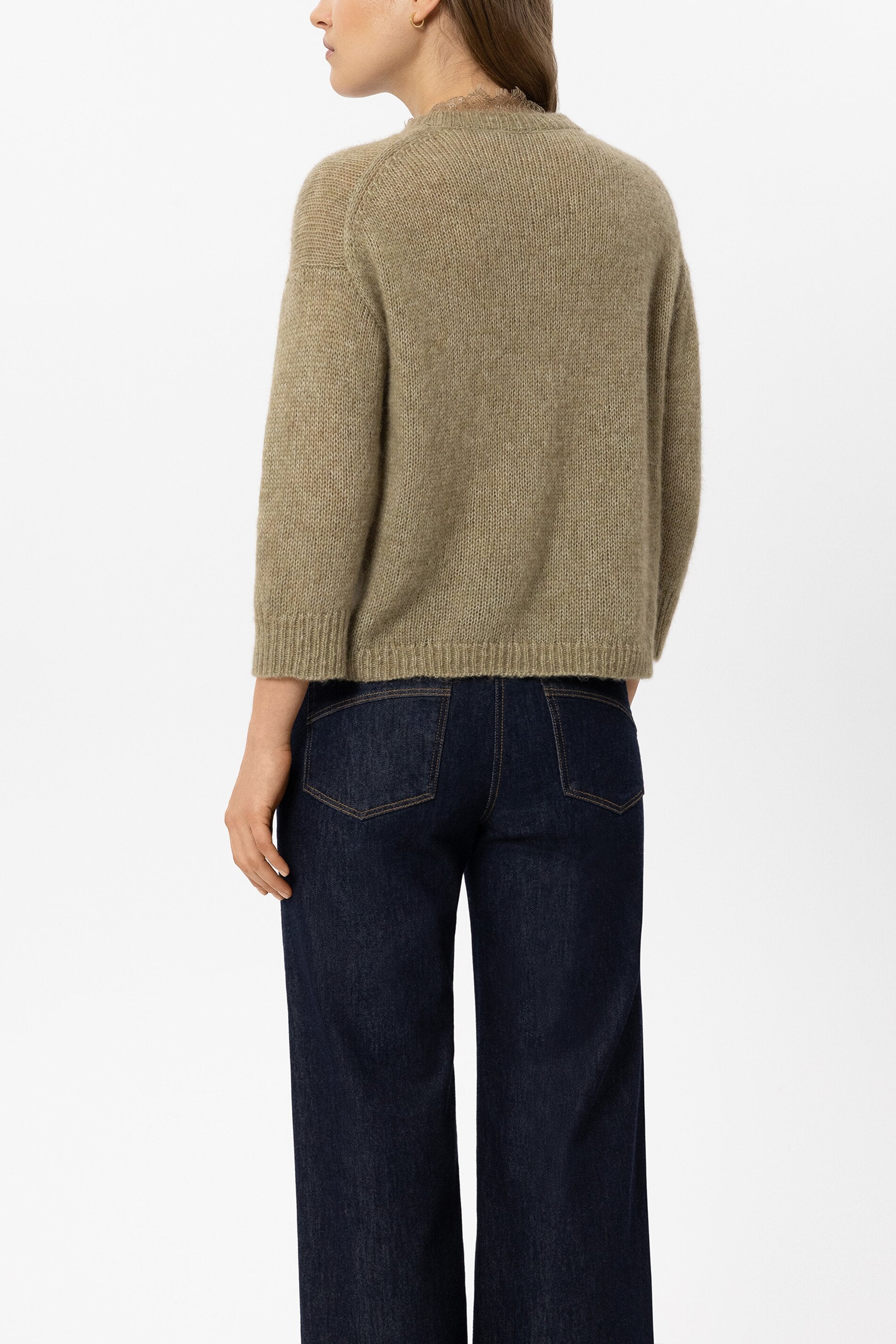 Luisa Cerano Damen Cardigan aus Alpaka-Mix Salbei HELLGRÜN Bild 3