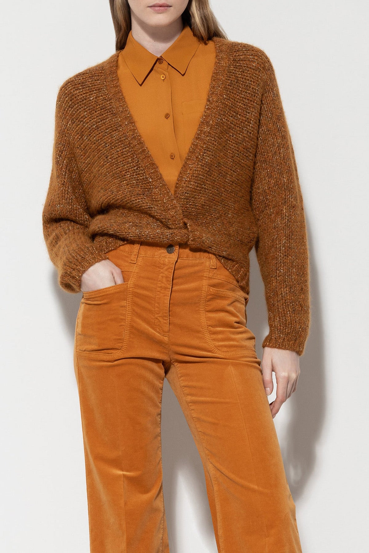 Luisa Cerano Damen Cardigan Kurkuma BRAUN Bild 2