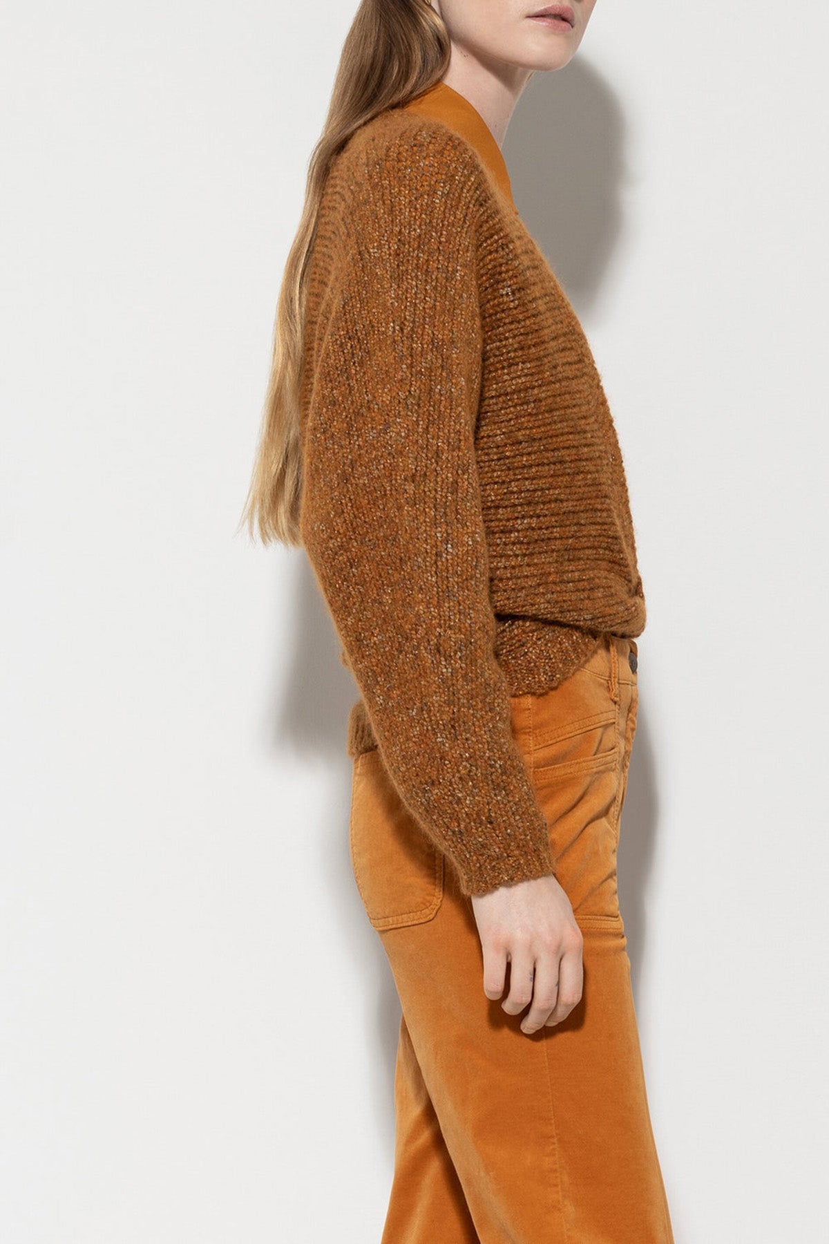 Luisa Cerano Damen Cardigan Kurkuma BRAUN Bild 3