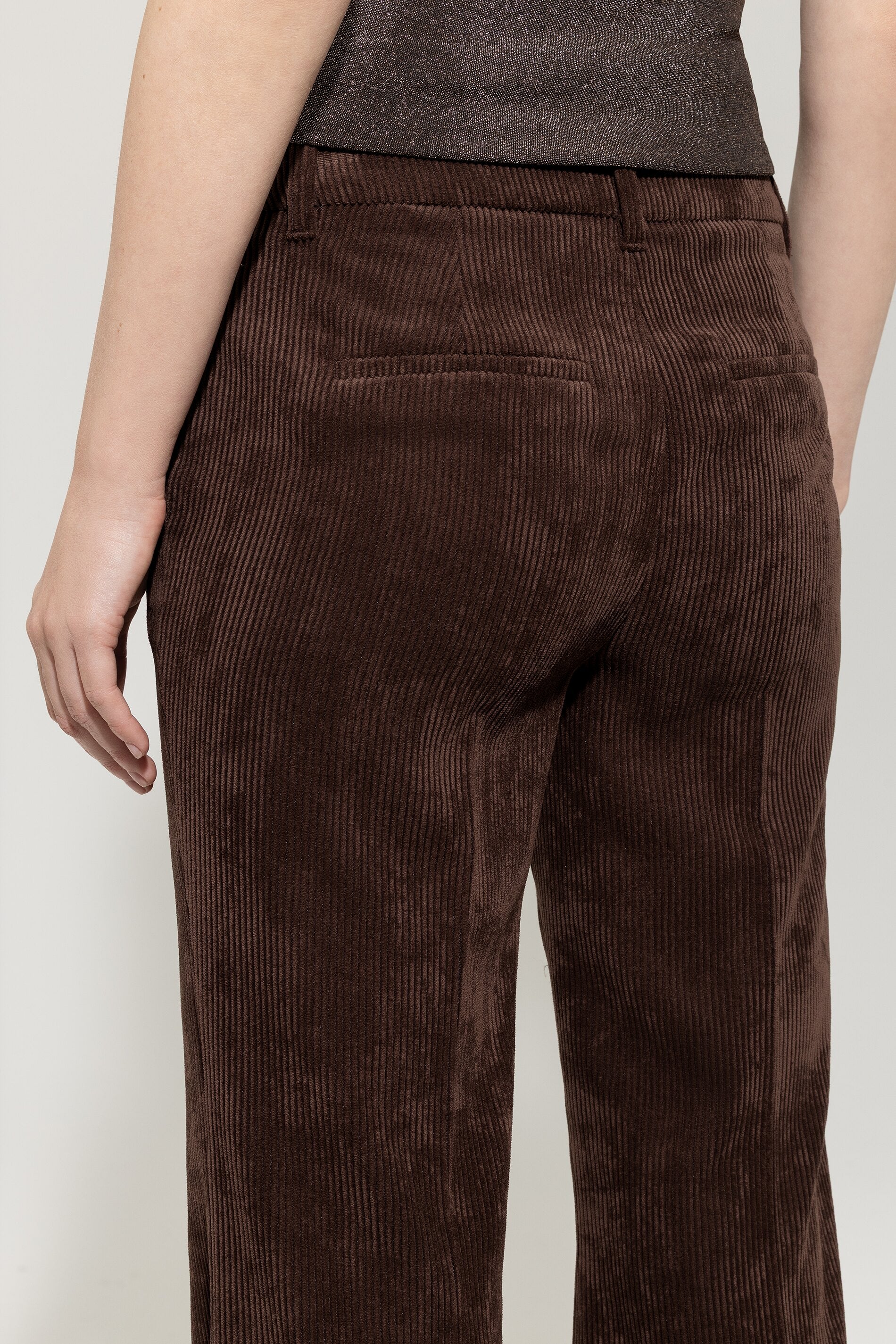 Luisa Cerano Damen Cord Bootcut Pants, Espresso Braun espresso Bild 5