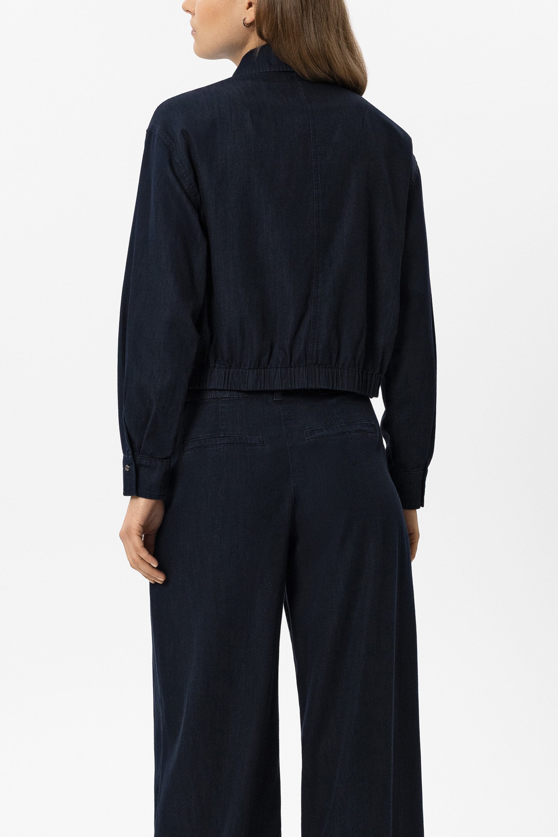 Luisa Cerano Damen Denim-Bluse in Blouson-Optik Denim Blue MARINE-BLAU Bild 3
