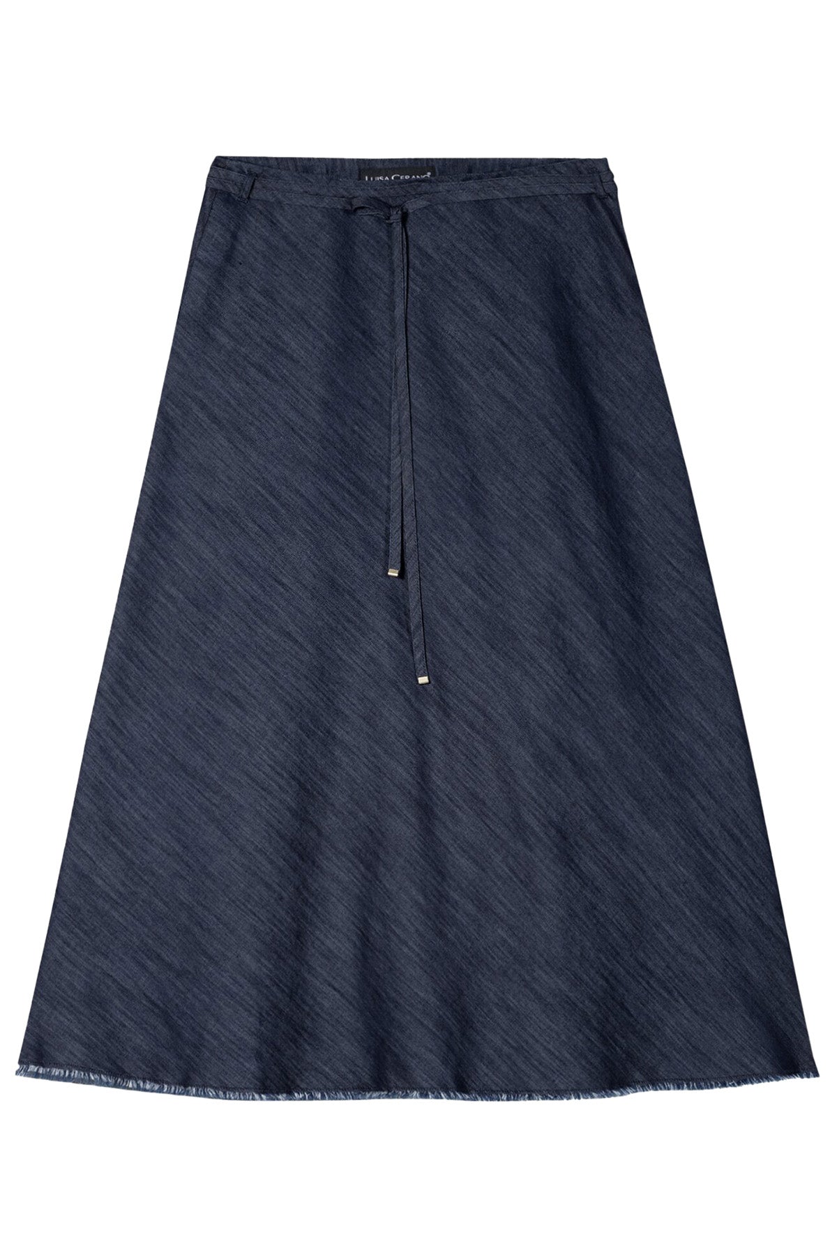 Luisa Cerano Damen Denimrock mit Bindeband, Denim Blau 0252 denim blue Bild 1