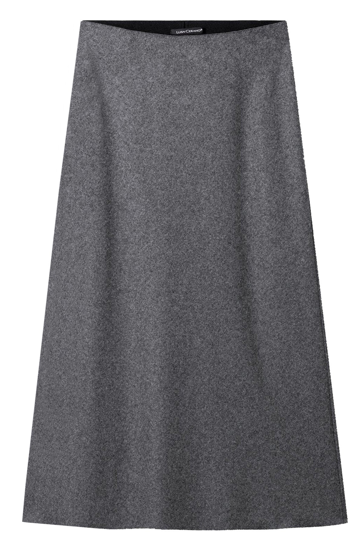 Luisa Cerano Damen Flanell Midirock, Grau meliert 0144 dark grey melange Bild 1