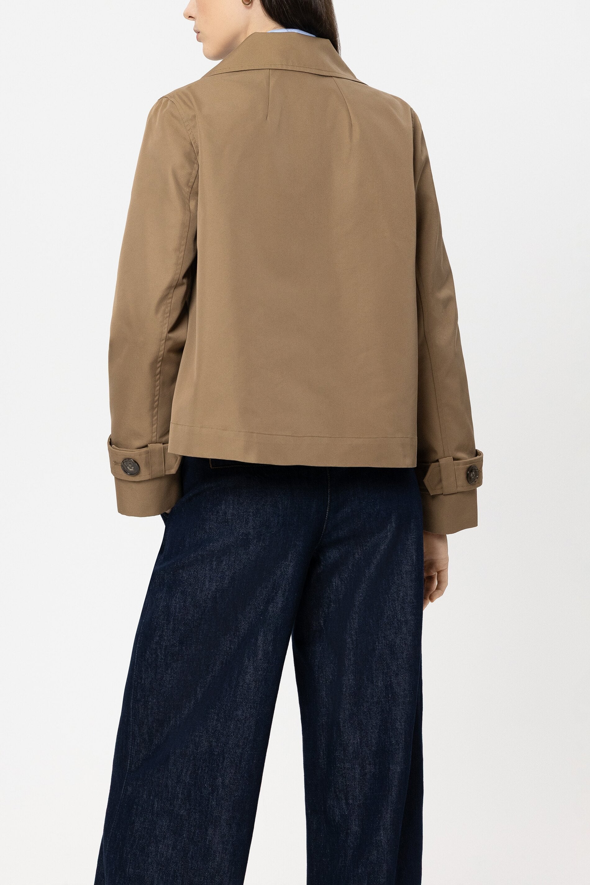 Luisa Cerano Damen Gabardine-Trenchjacke Tobacco BRAUN Bild 4