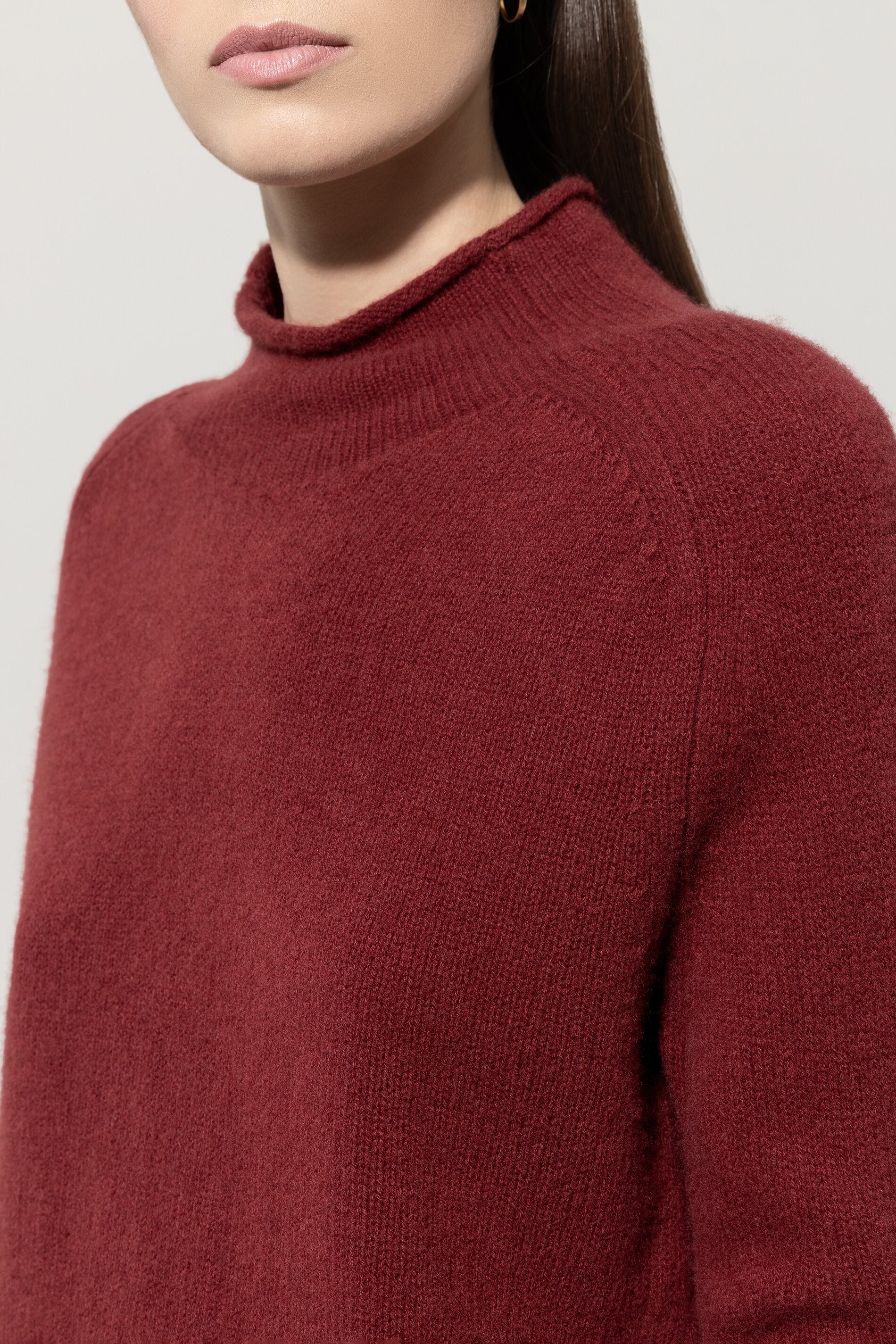 Luisa Cerano Damen Halbarm-Pulli aus Kaschmir-Mix, Berry Red berry red Bild 4