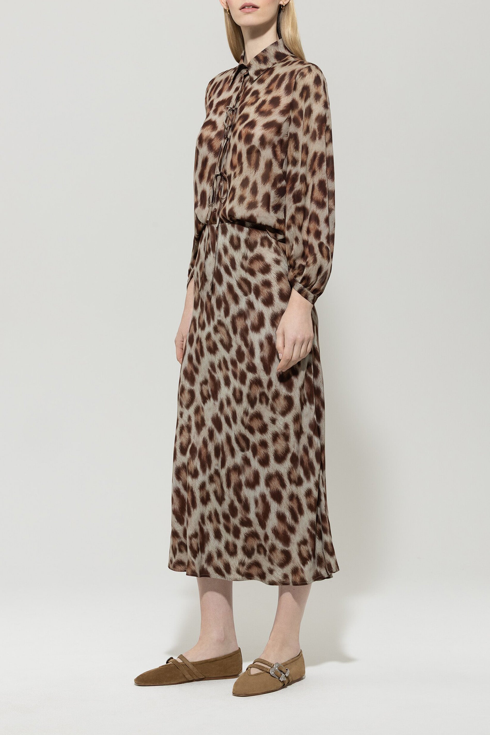 Luisa Cerano Damen Hemdbluse mit Animal-Print Braun/Beige animalprint Bild 2