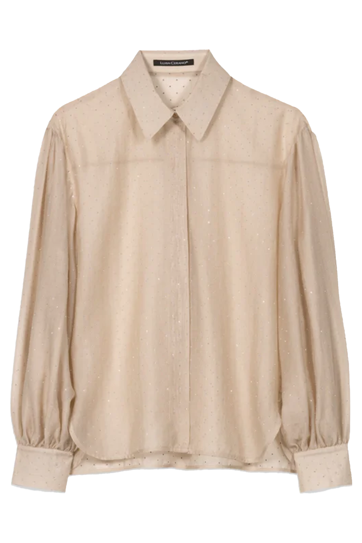 Luisa Cerano Damen Hemdbluse mit Glitzersteinen Beige the sprakling voile 725 Bild 1