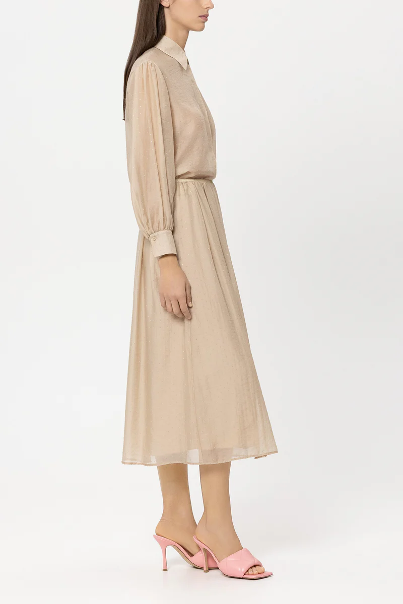 Luisa Cerano Damen Hemdbluse mit Glitzersteinen Beige the sprakling voile 725 Bild 3