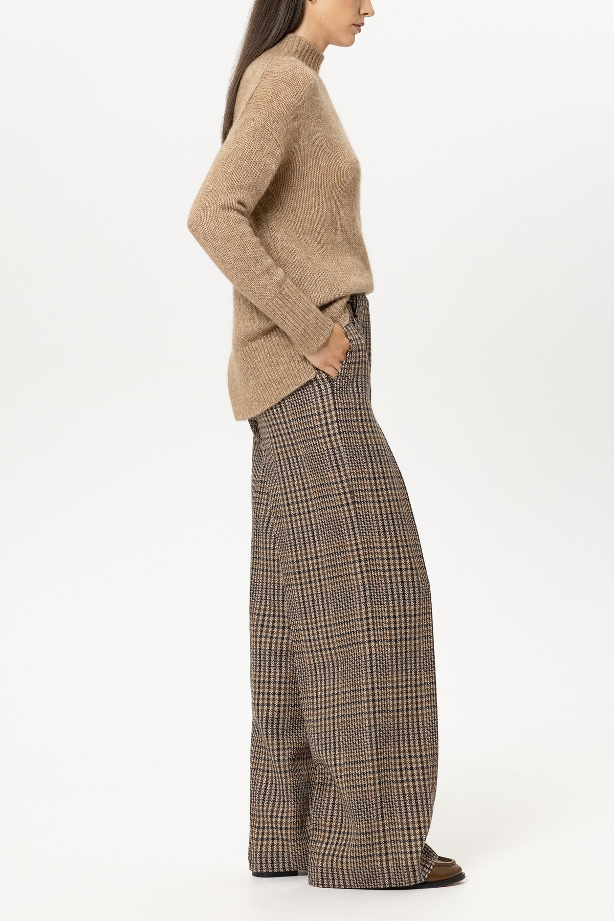 Luisa Cerano Damen Karo-Wideleg-Pants Multi multi_7179 Bild 3