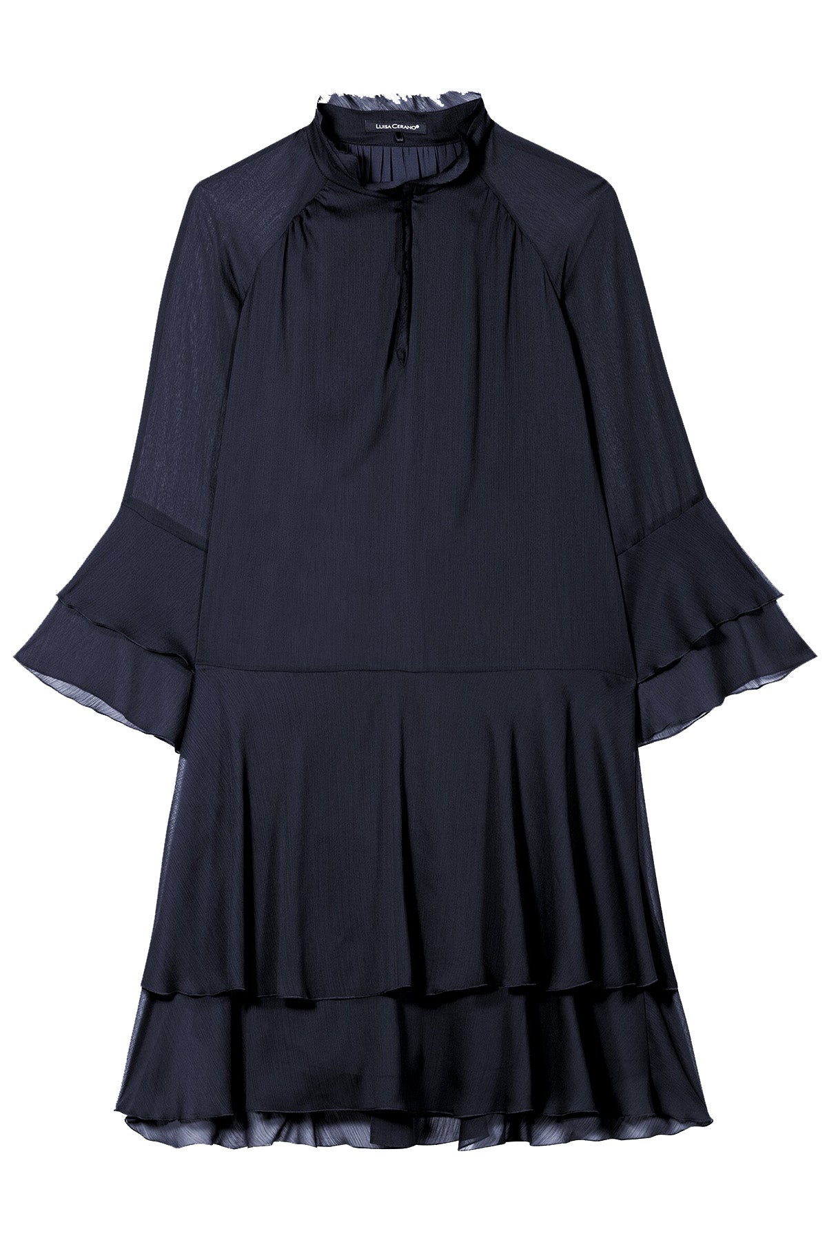Luisa Cerano Damen Kleid mit Rüschendetails, Dunkelblau dark blue Bild 1