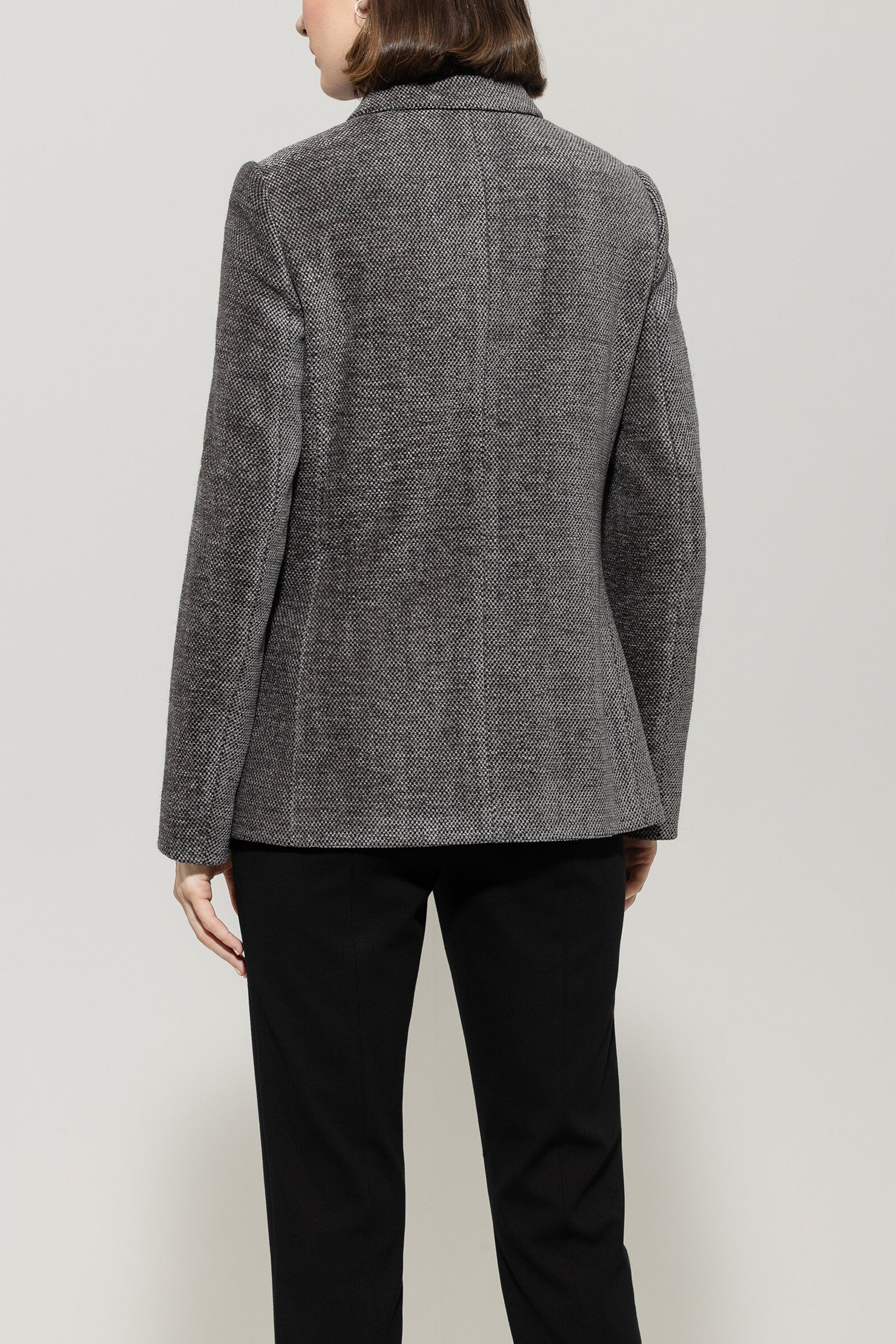Luisa Cerano Damen langer Blazer in Tweed-Optik, Grau 0011-multi Bild 3