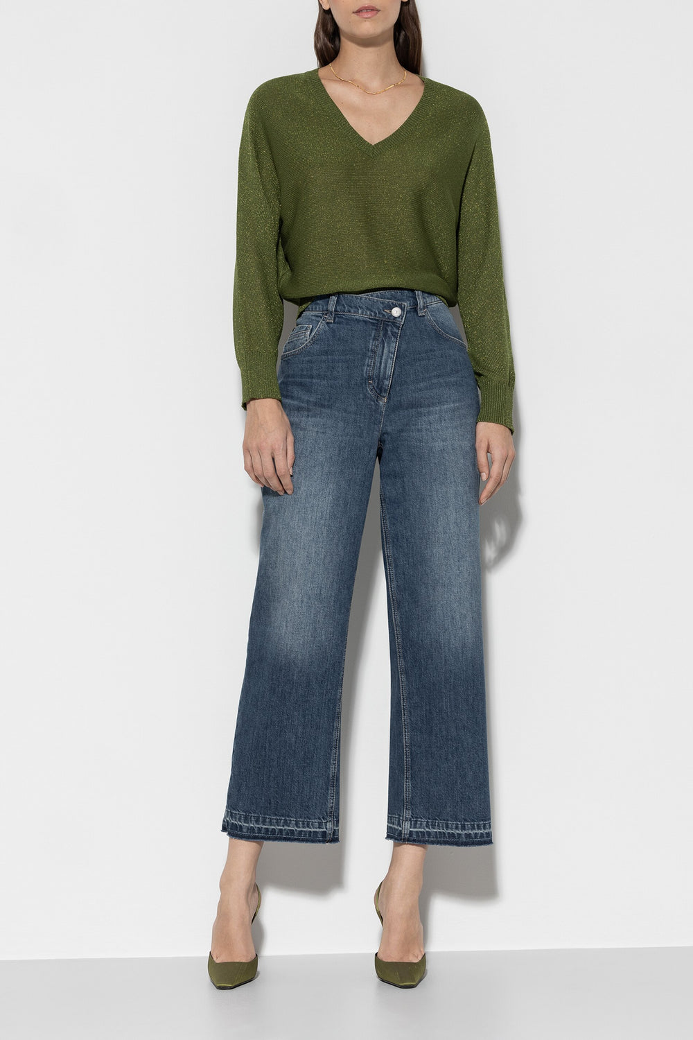 Luisa Cerano Damen Looseleg-Jeans Blau BLAU Bild 2