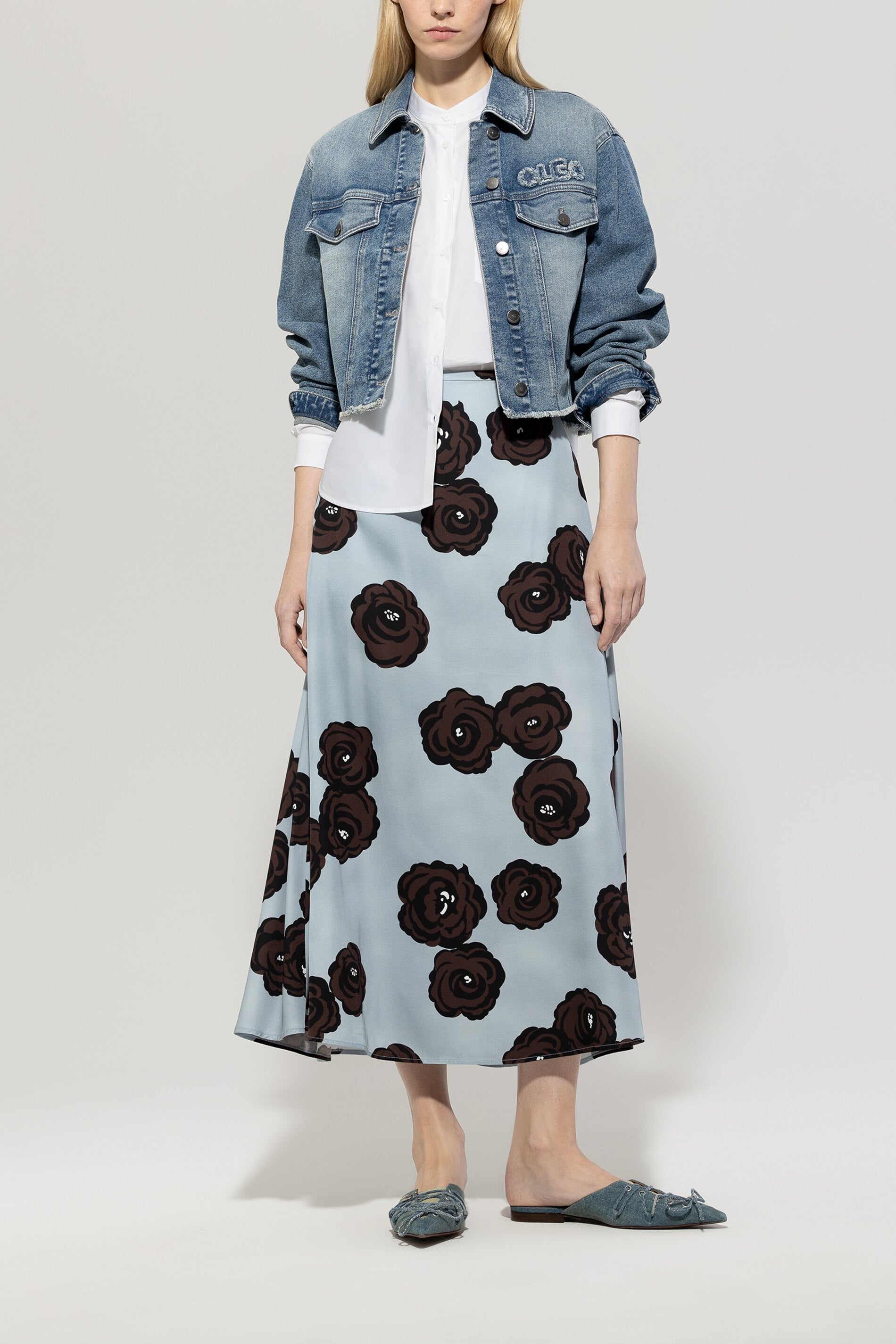 Luisa Cerano Damen Maxirock Multi BLAU Bild 2
