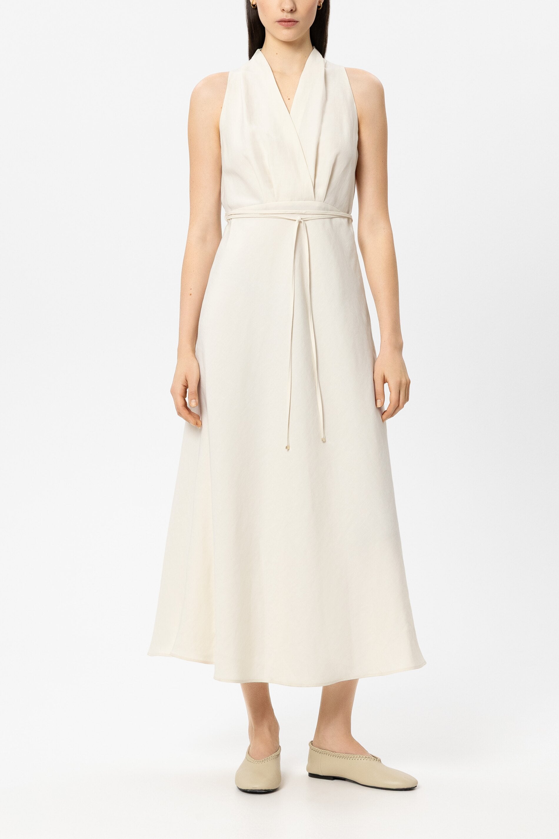 Luisa Cerano Damen Midikleid aus Leinen-Mix Milk NATUR-WEISS Bild 2