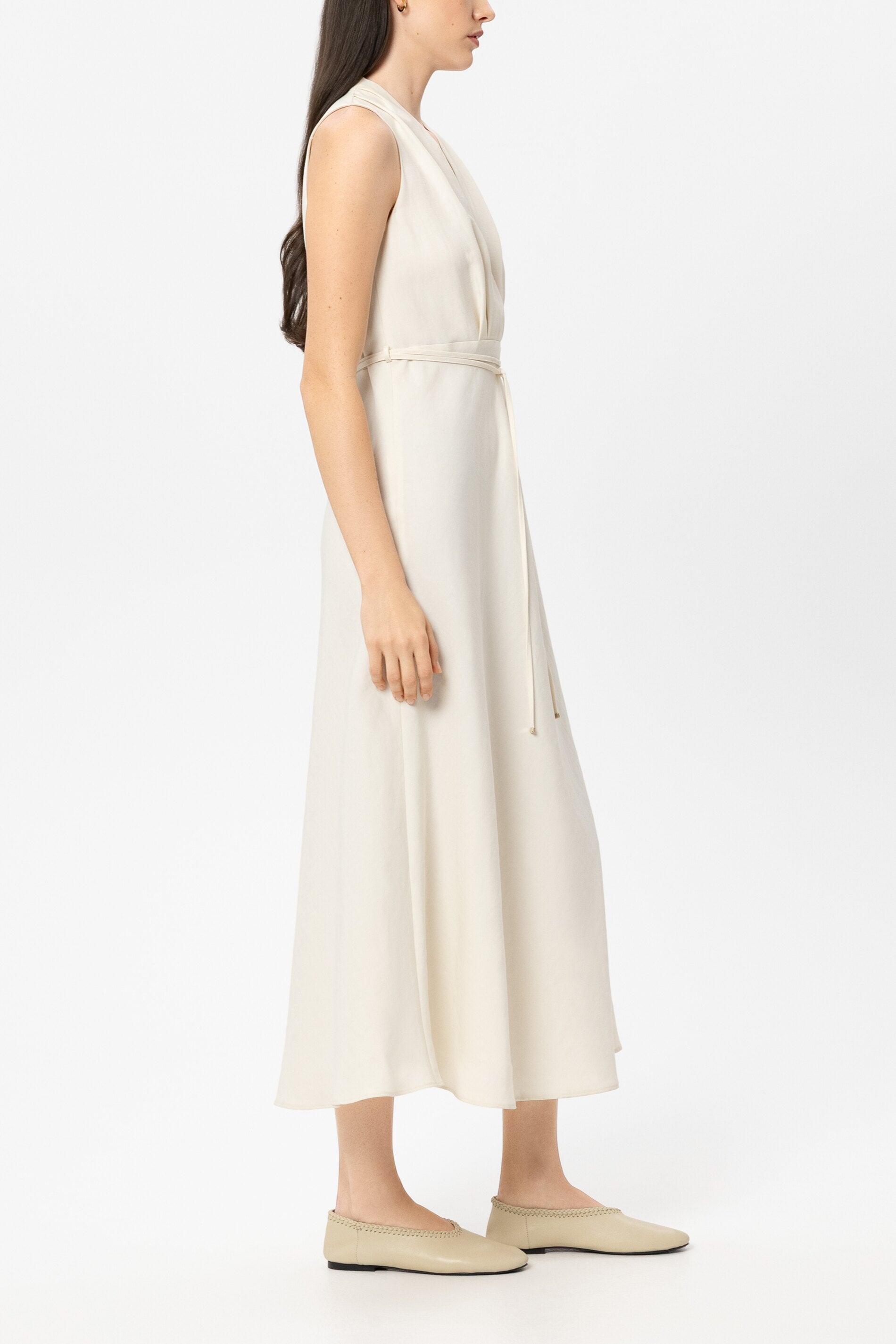 Luisa Cerano Damen Midikleid aus Leinen-Mix Milk NATUR-WEISS Bild 4