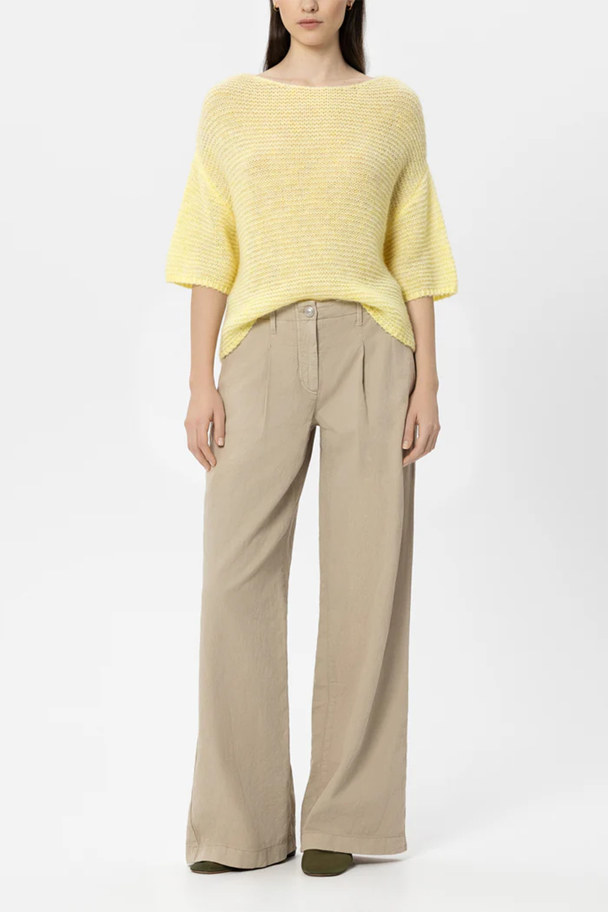 Luisa Cerano Damen Pullover aus Alpaka-Mix Citron GELB Bild 2