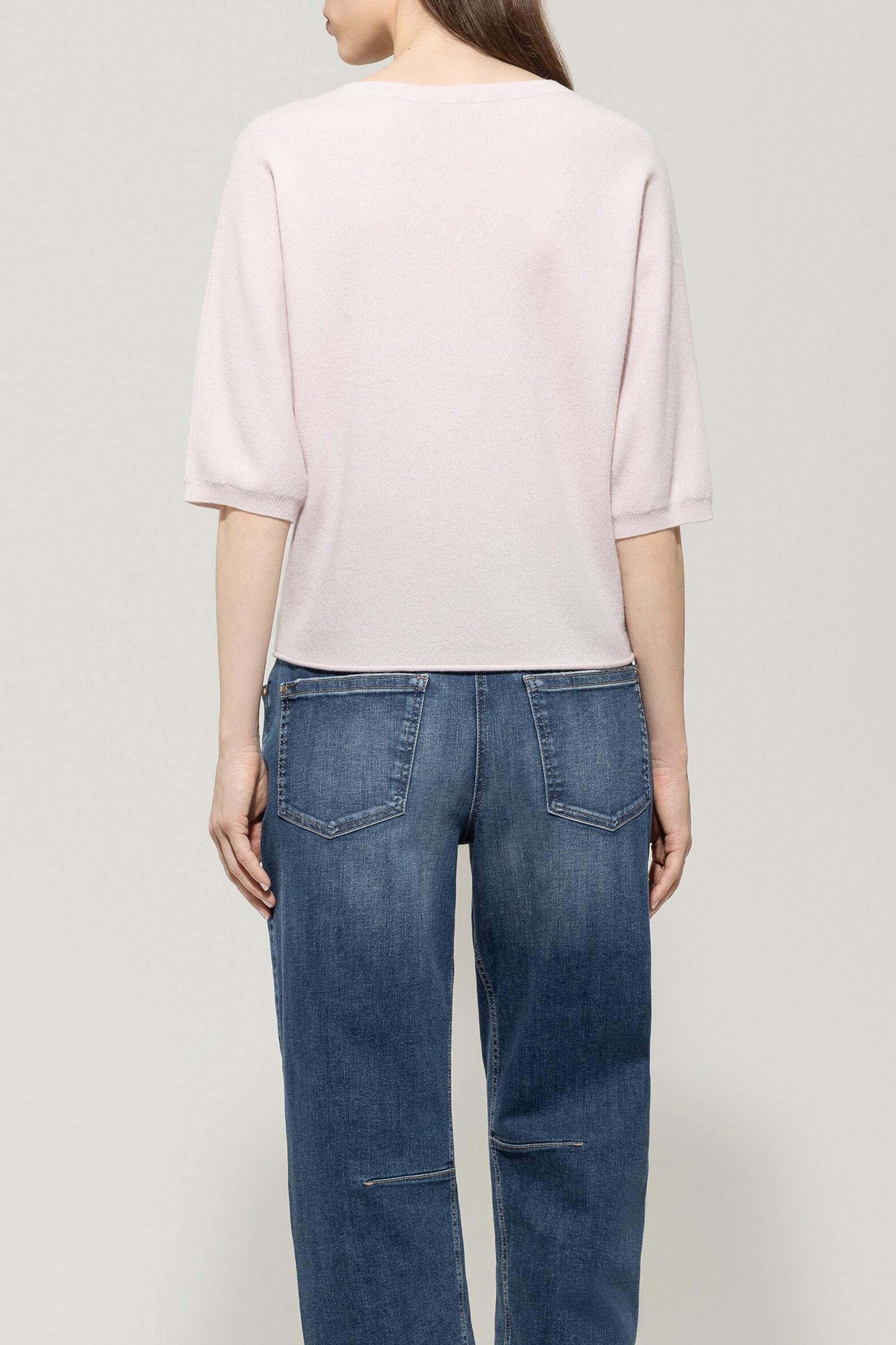 Luisa Cerano Damen Pullover aus Kaschmir-Mix, Rosa creamy powder Bild 3