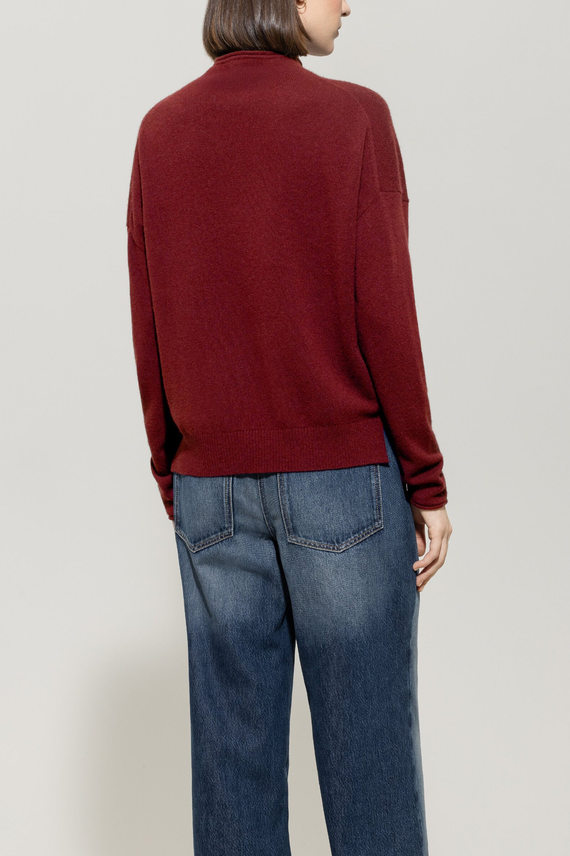 Luisa Cerano Damen Pullover aus Kaschmir-Mix, Berry Red berry red Bild 3