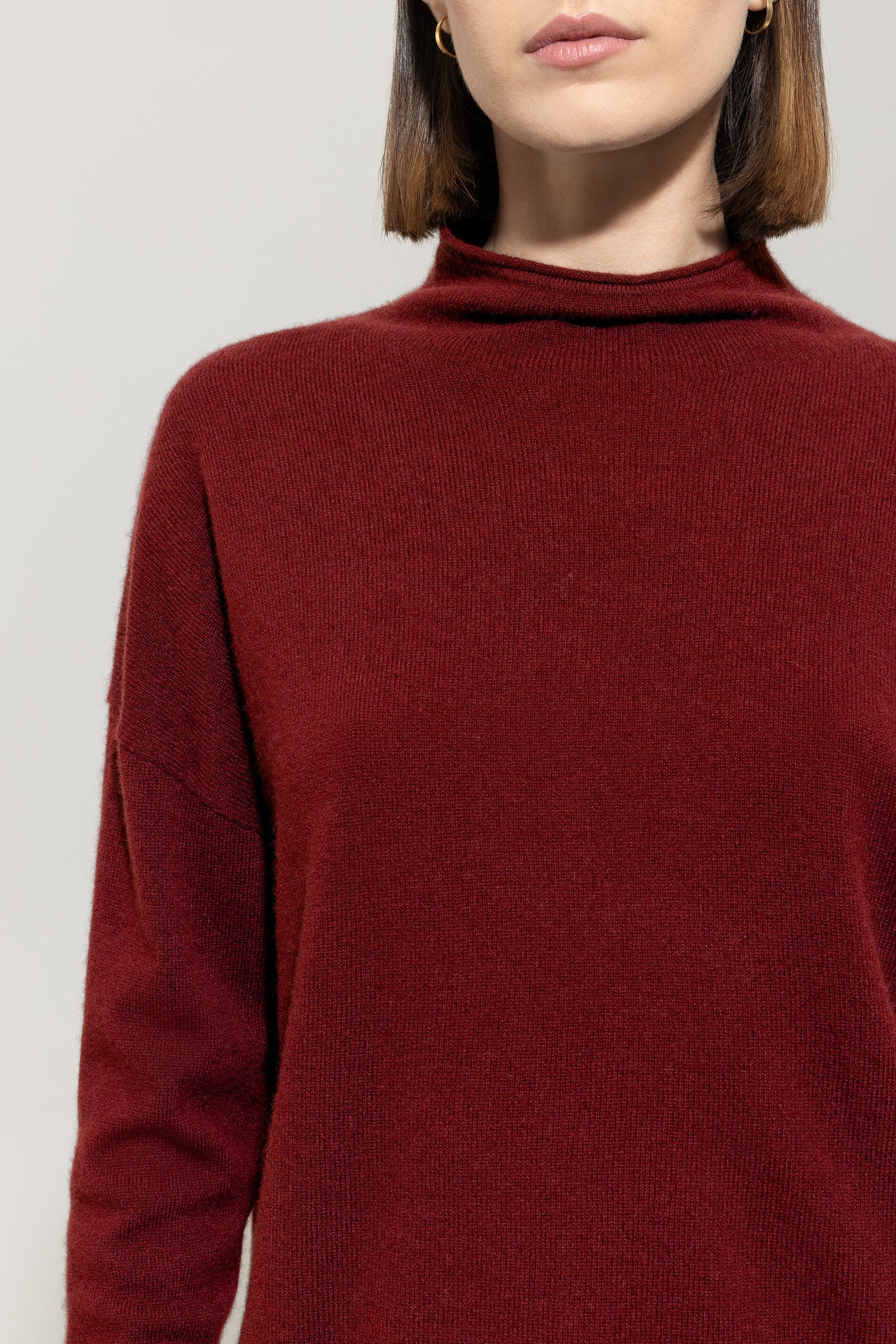 Luisa Cerano Damen Pullover aus Kaschmir-Mix, Berry Red berry red Bild 4