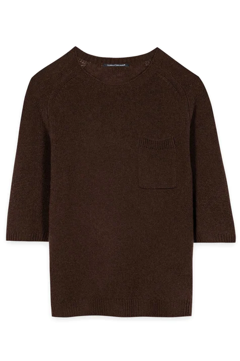 Luisa Cerano Damen Pullover aus Kaschmir-Mix Marone BRAUN Bild 1