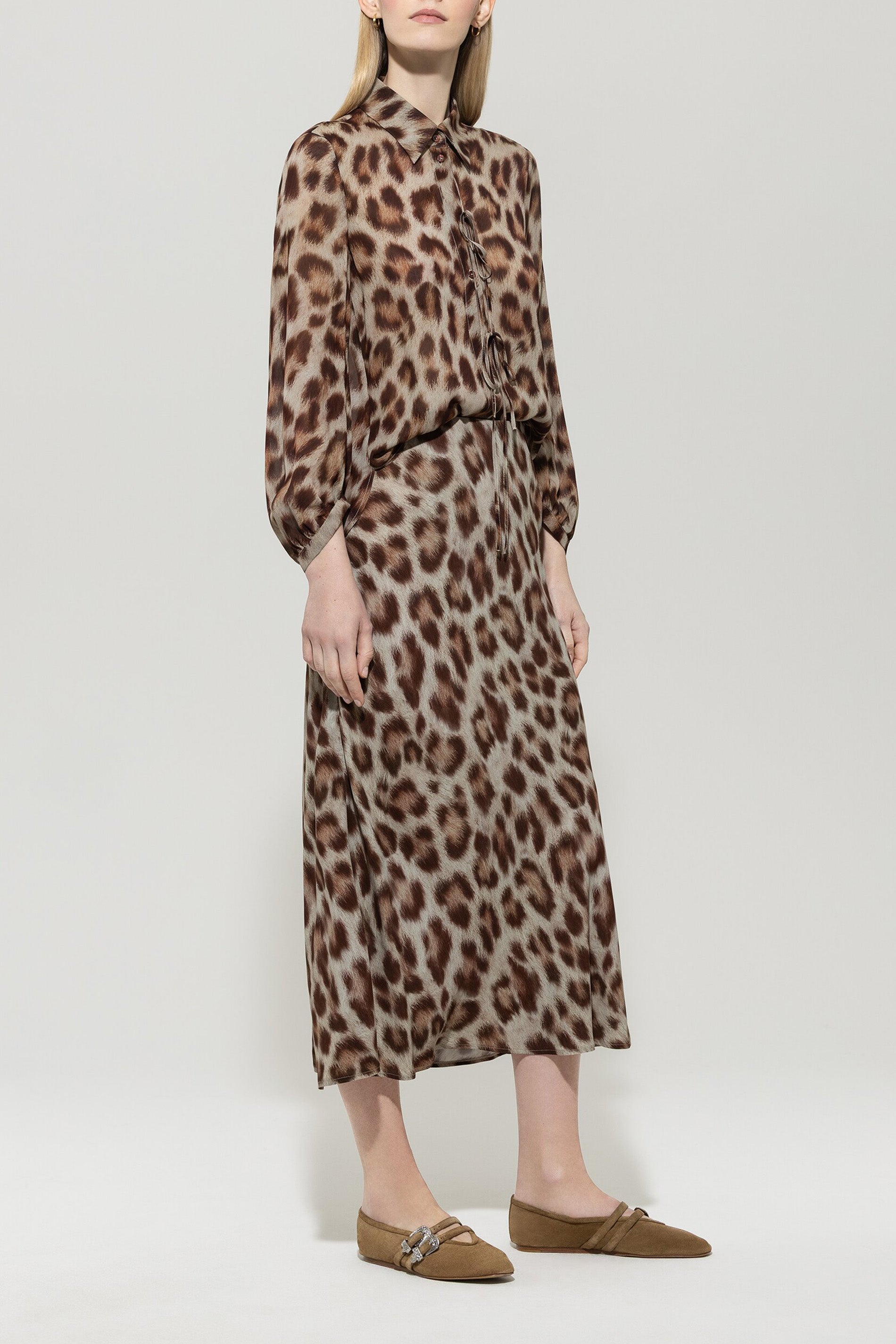 Luisa Cerano Damen Rock mit Animal-Print Braun/Beige animalprint Bild 2