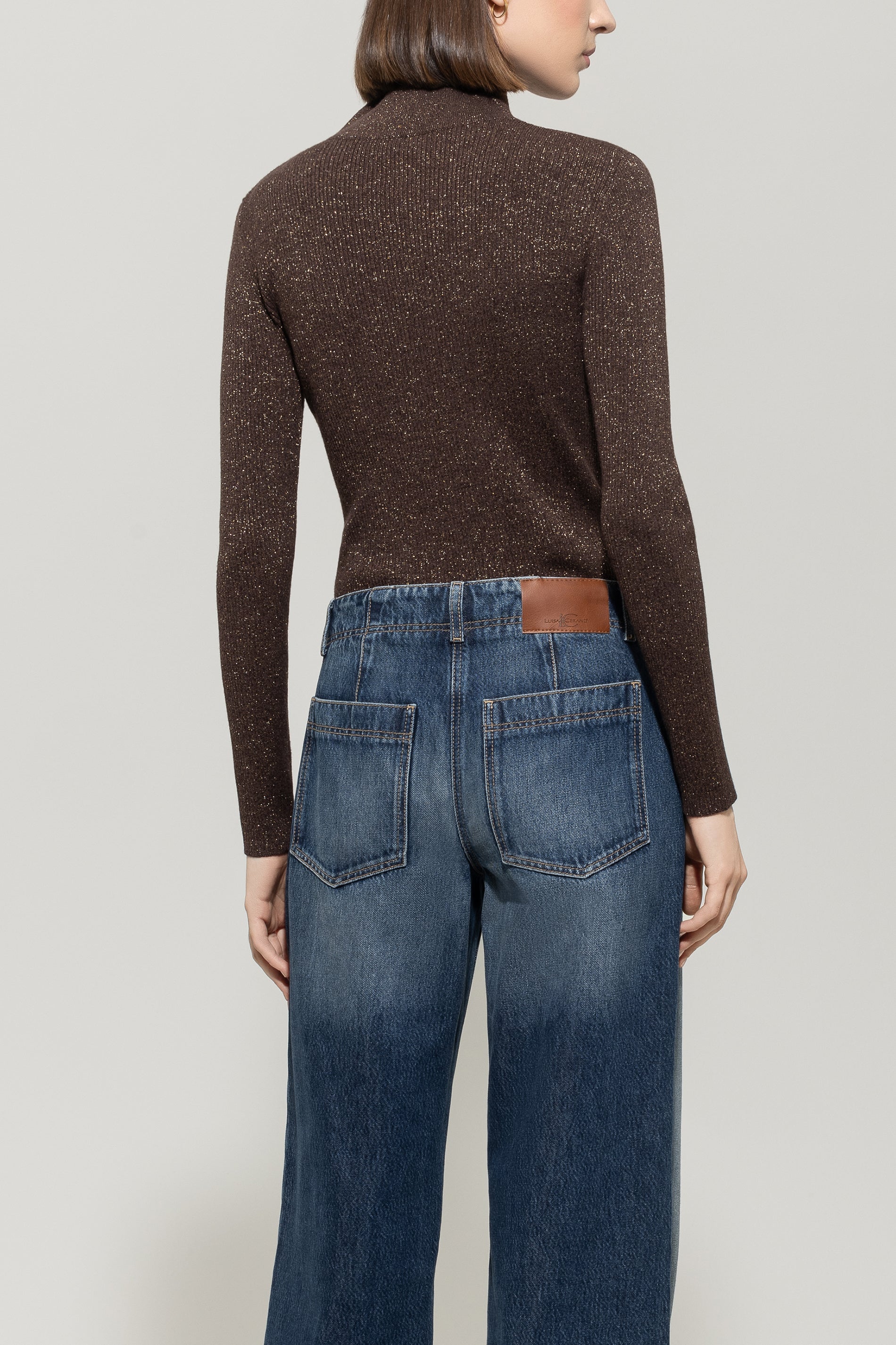 Luisa Cerano Damen Rollkragen-Pullover aus Woll-Mix, Espresso Braun espresso Bild 3