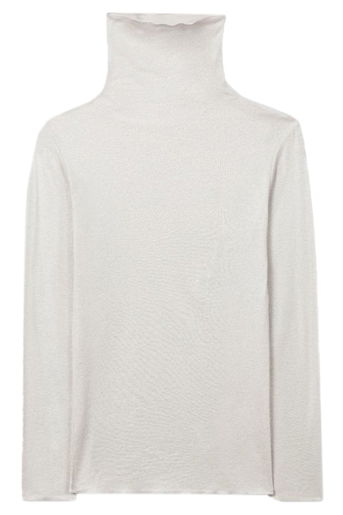 Luisa Cerano Damen Rollkragenshirt mit Foilprint Stone HELLGRAU Bild 1