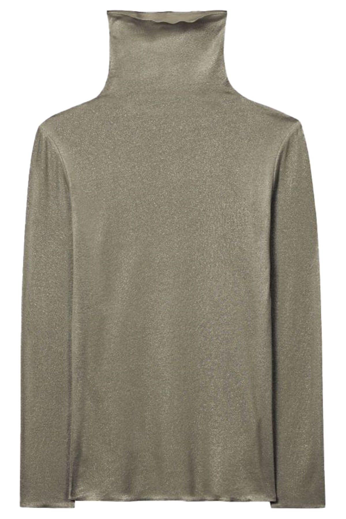 Luisa Cerano Damen Rollkragenshirt mit Foilprint Greyish Khaki OLIVE Bild 1