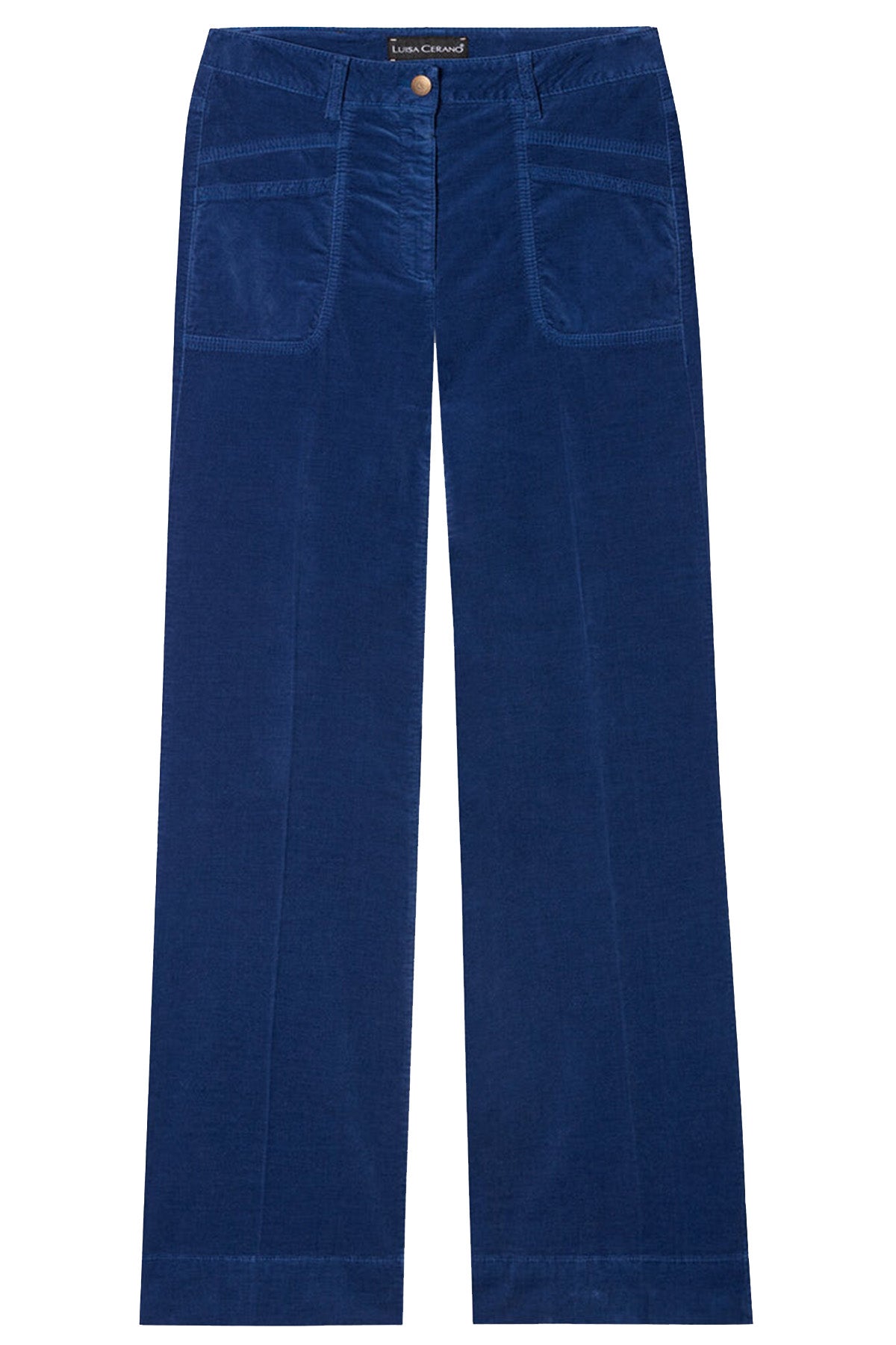 Luisa Cerano Damen Samthose Blau MARINE-BLAU Bild 1