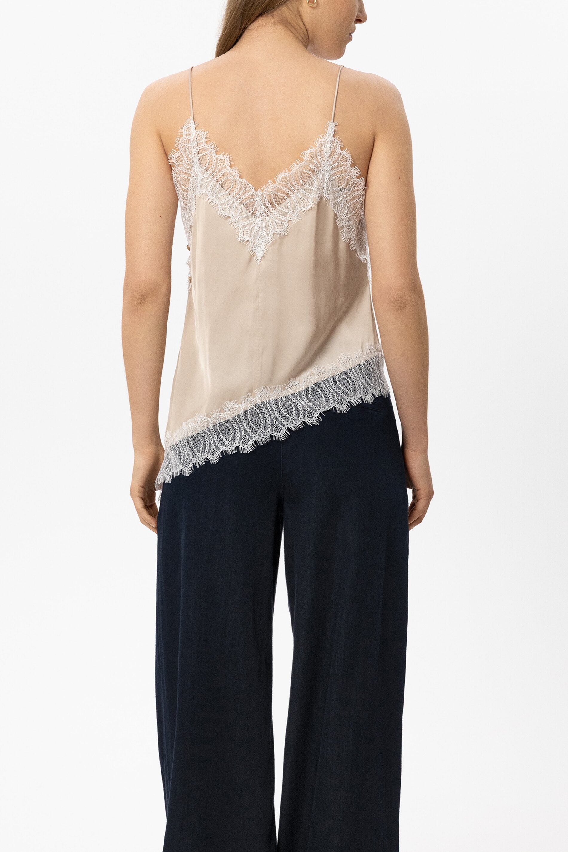 Luisa Cerano Damen Satin-Lingerie-Top Cappuccino 0716 Bild 3