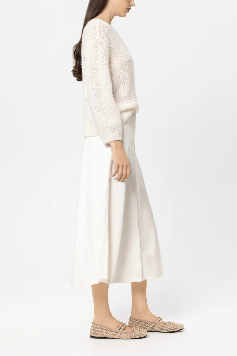 Luisa Cerano Damen Satin-Rock Cream NATUR-WEISS Bild 3