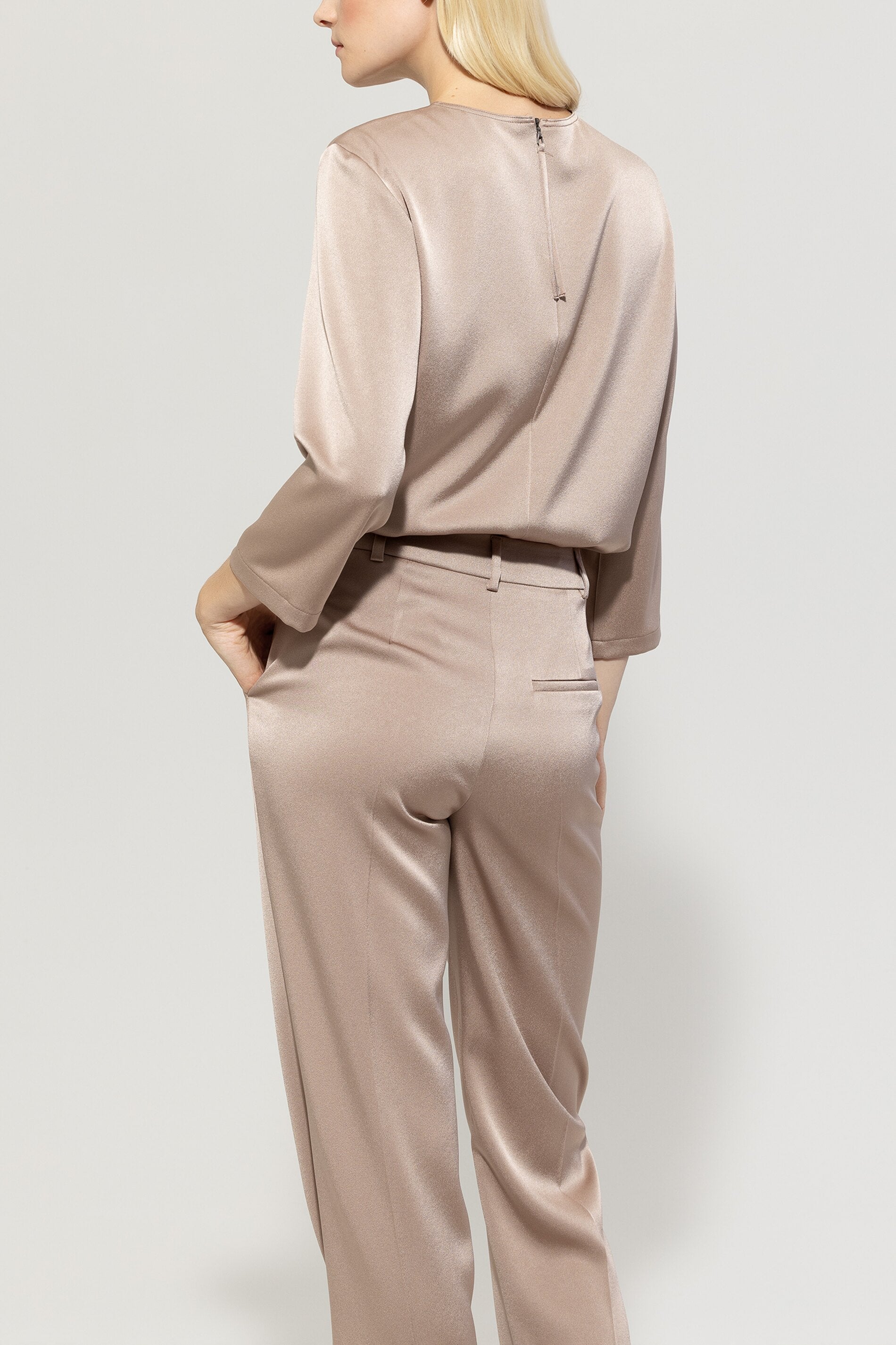 Luisa Cerano Damen Satinbluse Mushroom BEIGE Bild 4