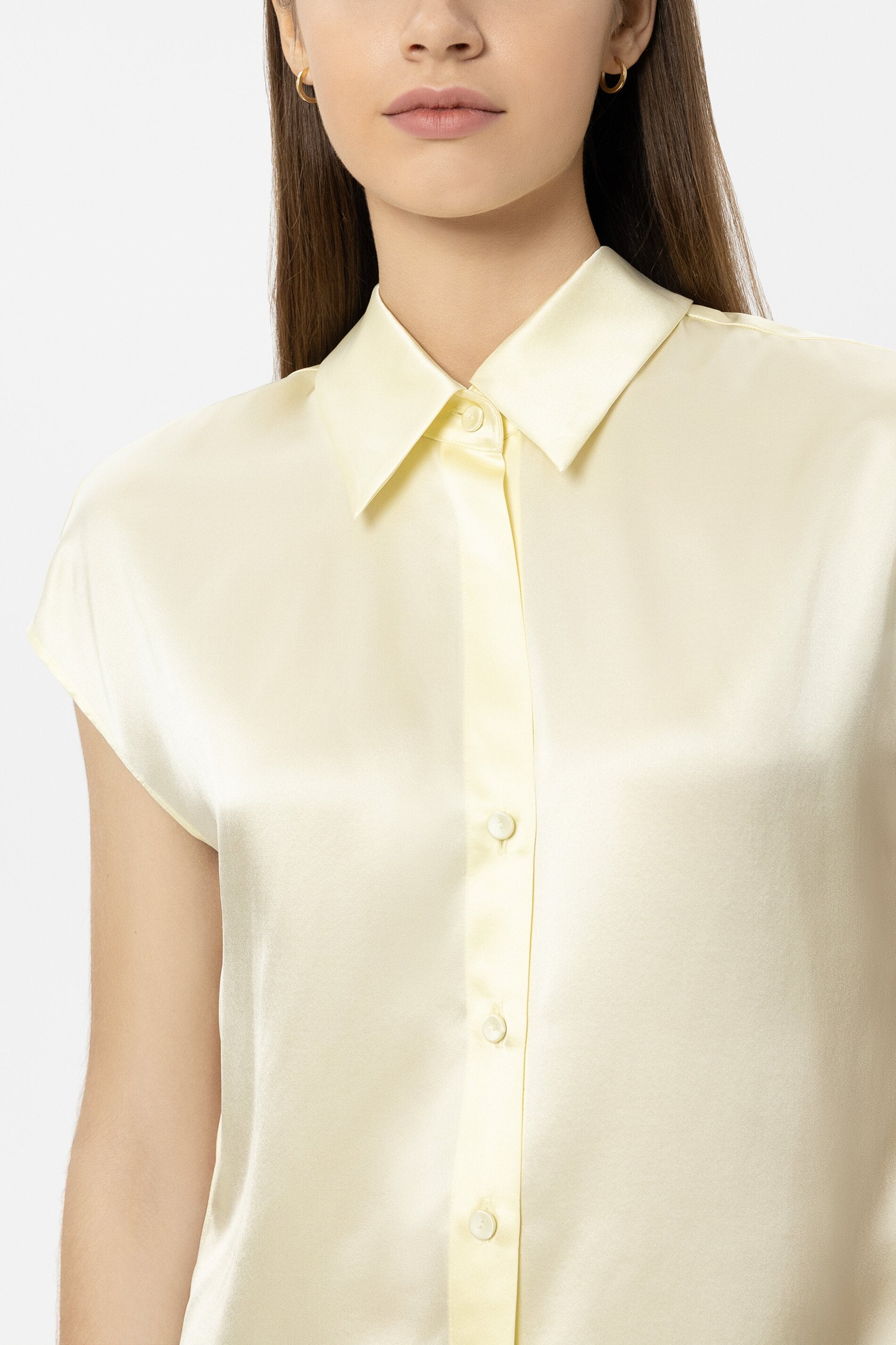 Luisa Cerano Damen Seiden-Top Citron GELB Bild 5