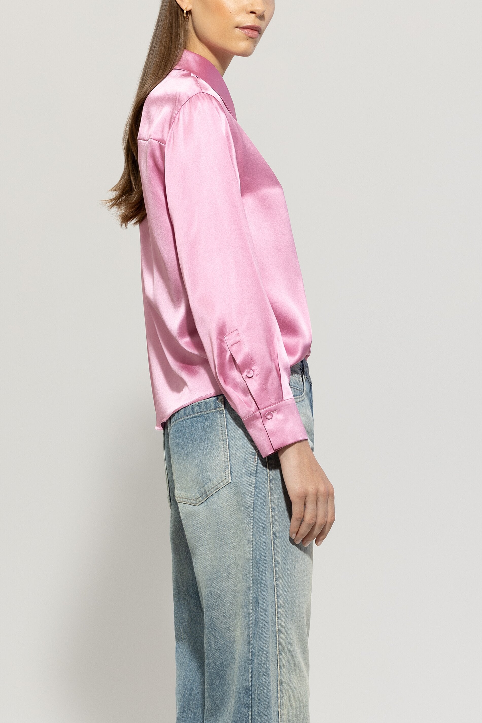 Luisa Cerano Damen Seidenbluse Candy Pink PINK Bild 3