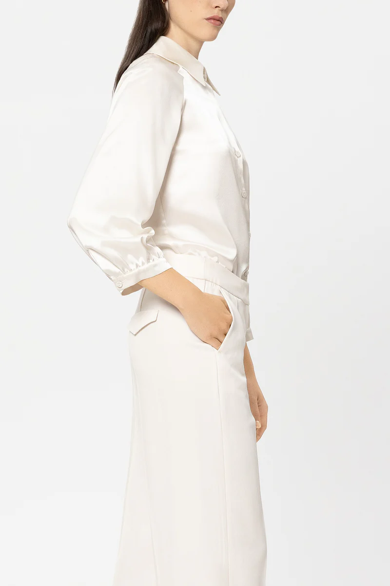 Luisa Cerano Damen Seidenbluse Cream NATUR-WEISS Bild 3