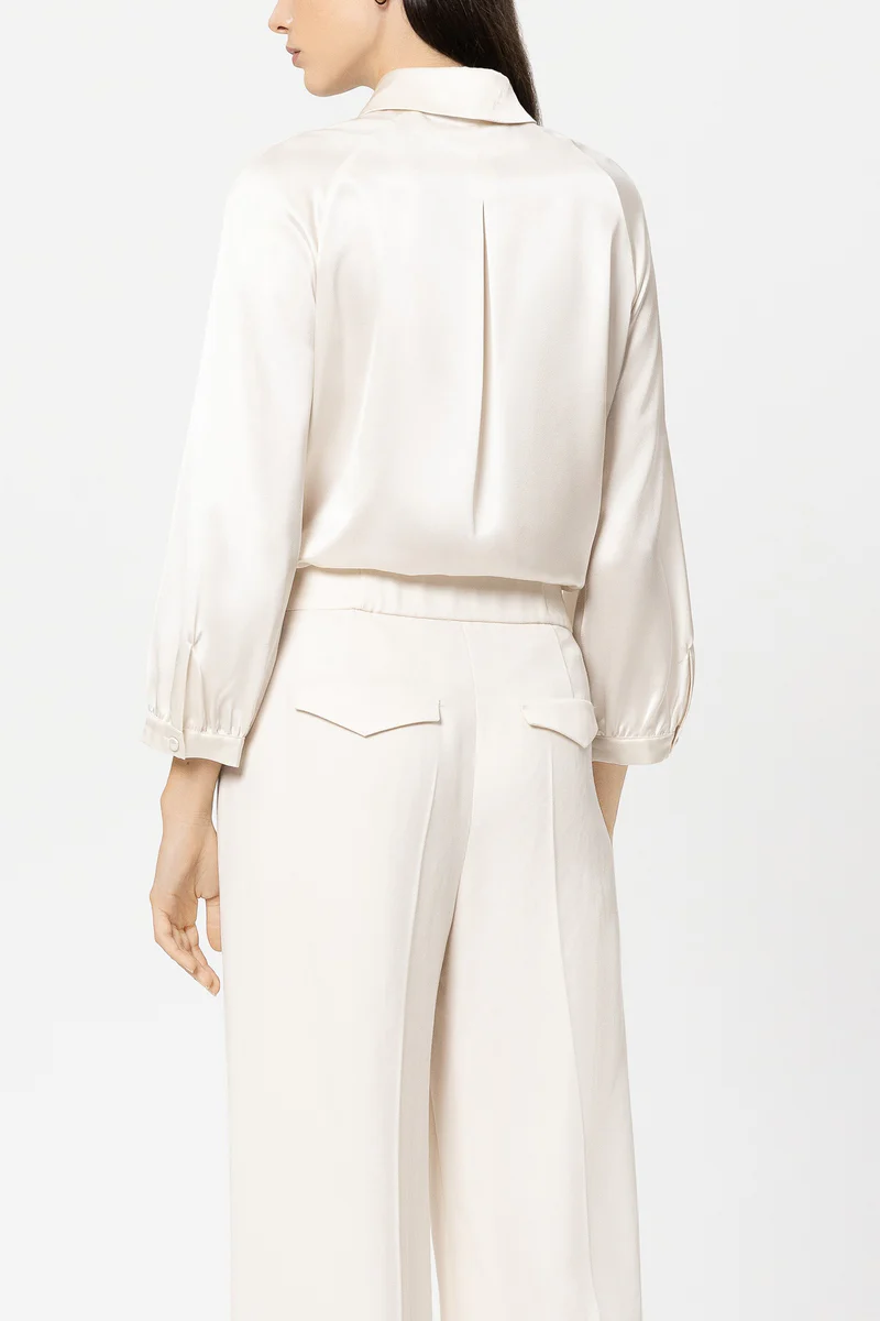 Luisa Cerano Damen Seidenbluse Cream NATUR-WEISS Bild 4