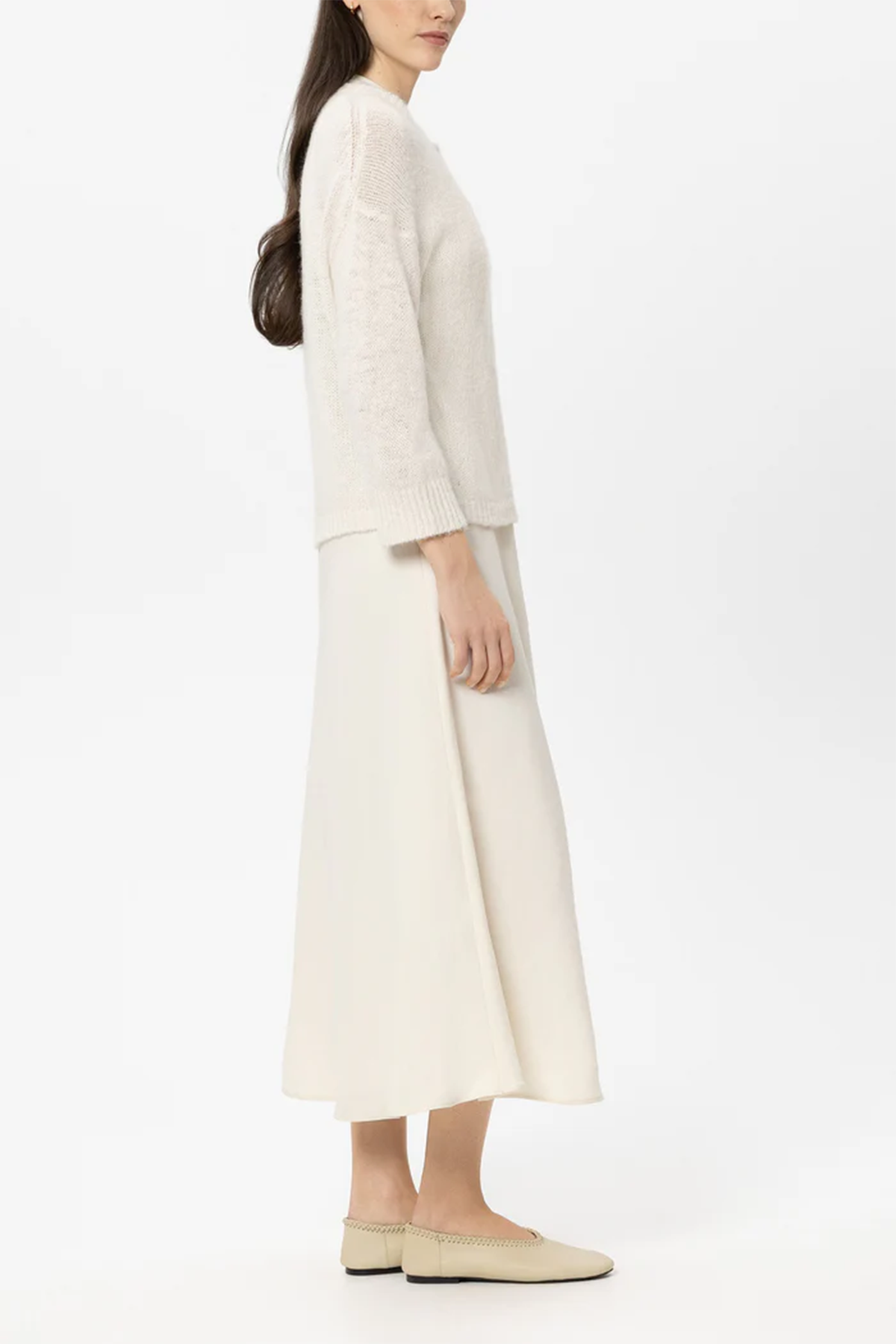 Luisa Cerano Damen Strickjacke aus Alpaka-Mix Milk NATUR-WEISS Bild 3