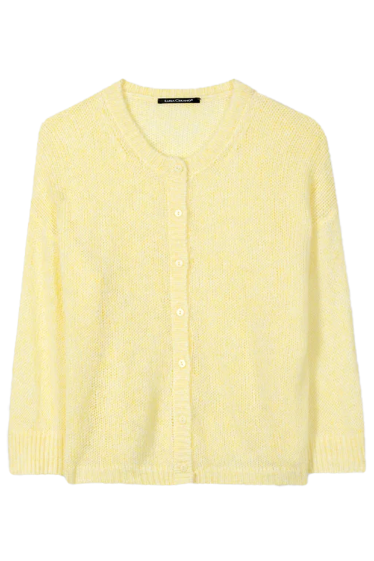 Luisa Cerano Damen Strickjackeaus Alpaka-Mix Citron GELB Bild 1