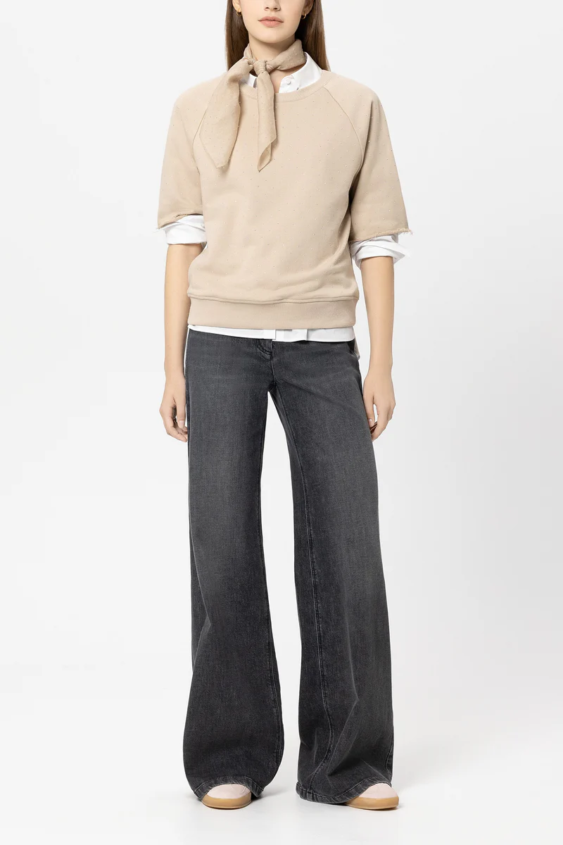 Luisa Cerano Damen Sweatshirt Soft Camel BEIGE Bild 2