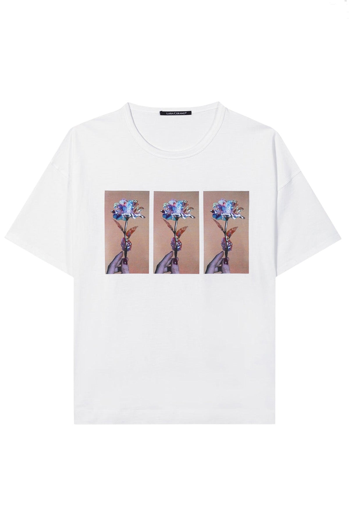 Luisa Cerano Damen T-Shirt mit Print Weiss WEISS Bild 1