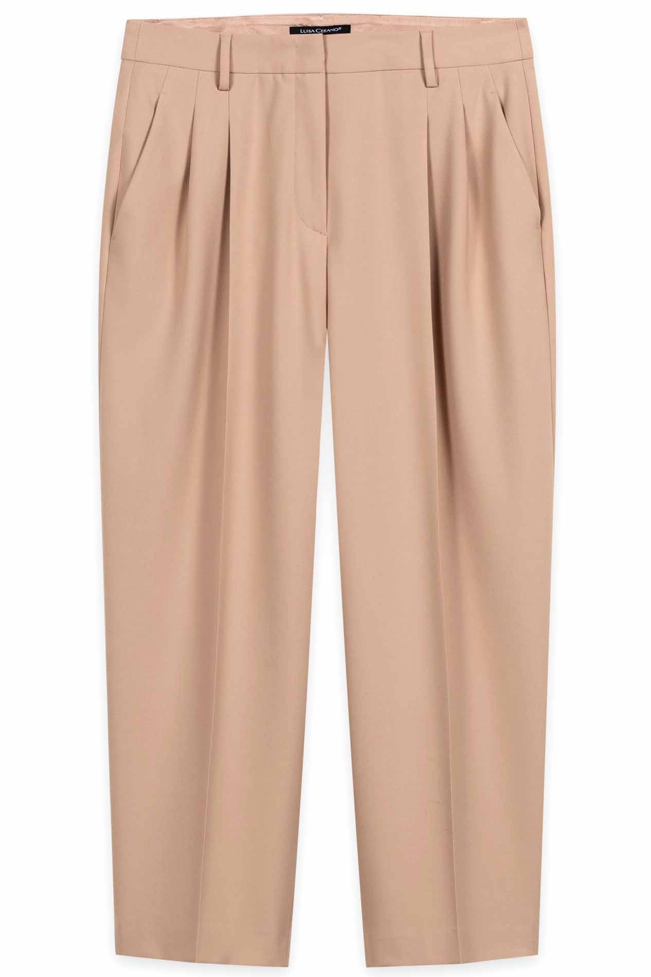 Luisa Cerano Damen Tapered-Pants mit Bundfalten Nude BEIGE Bild 1