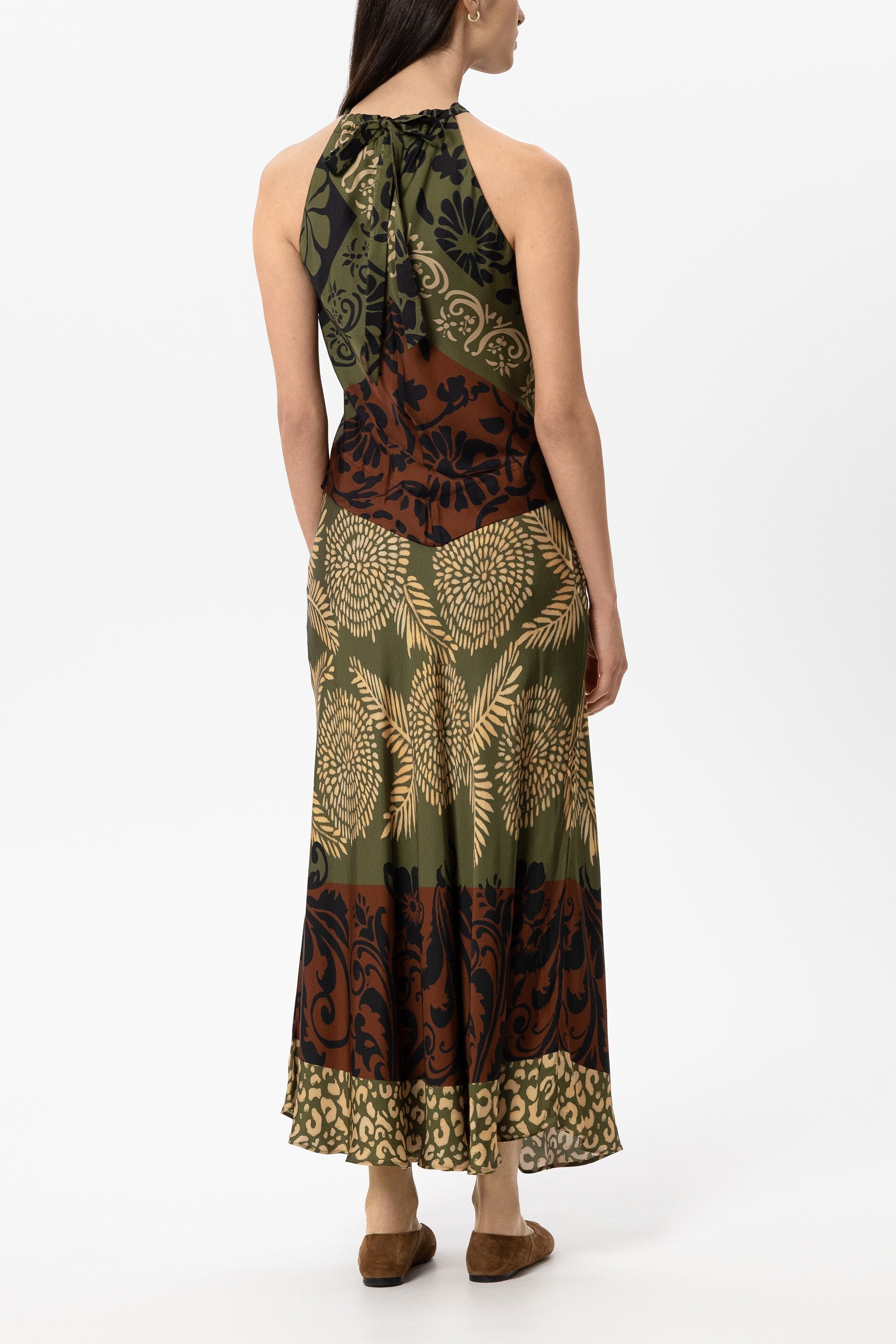 Luisa Cerano Damen Trägertop mit Leaf-Print Moss BUNT Bild 3
