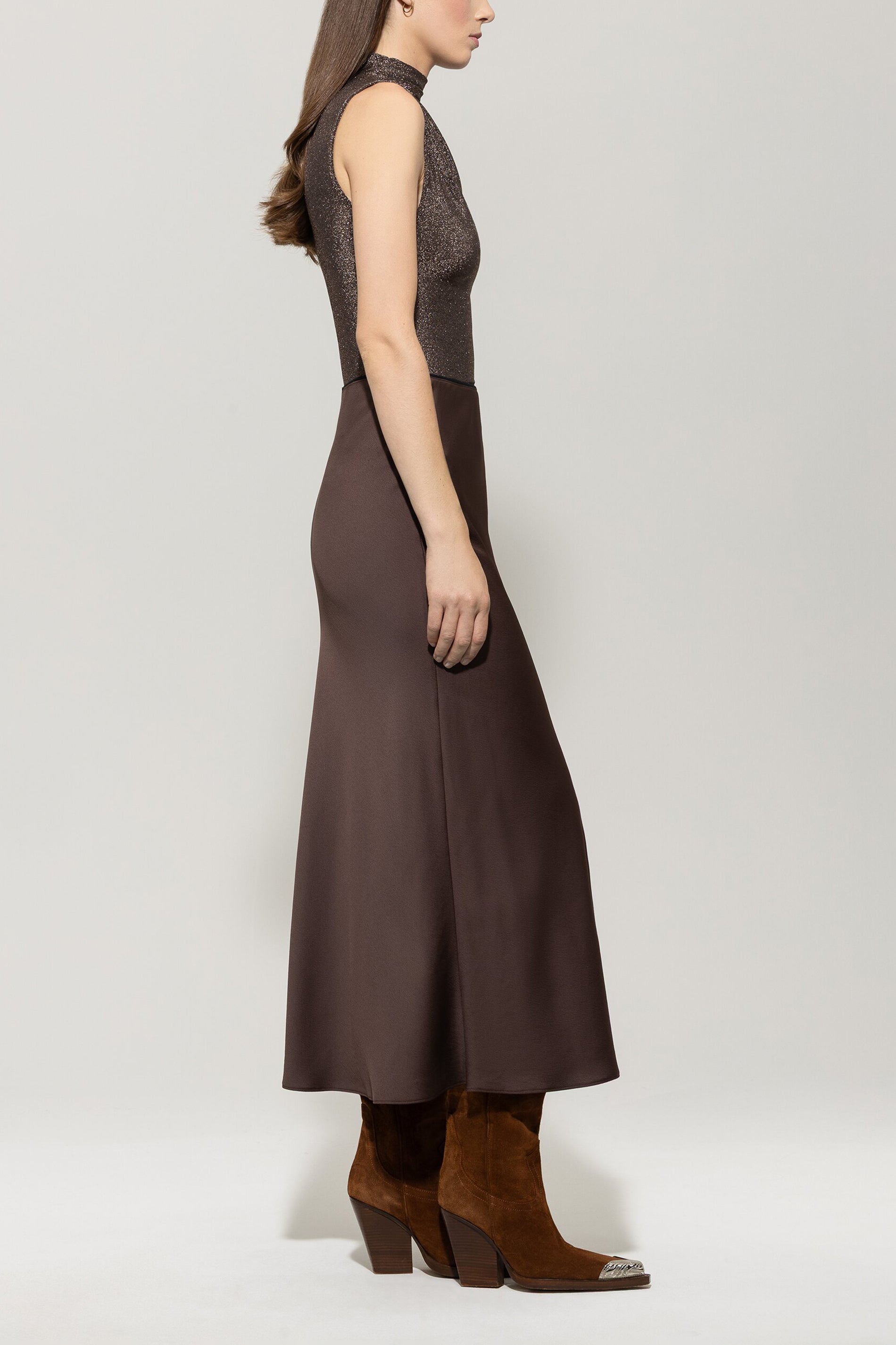 Luisa Cerano Damen Turtleneck-Top, Espresso Braun 7809 Bild 3