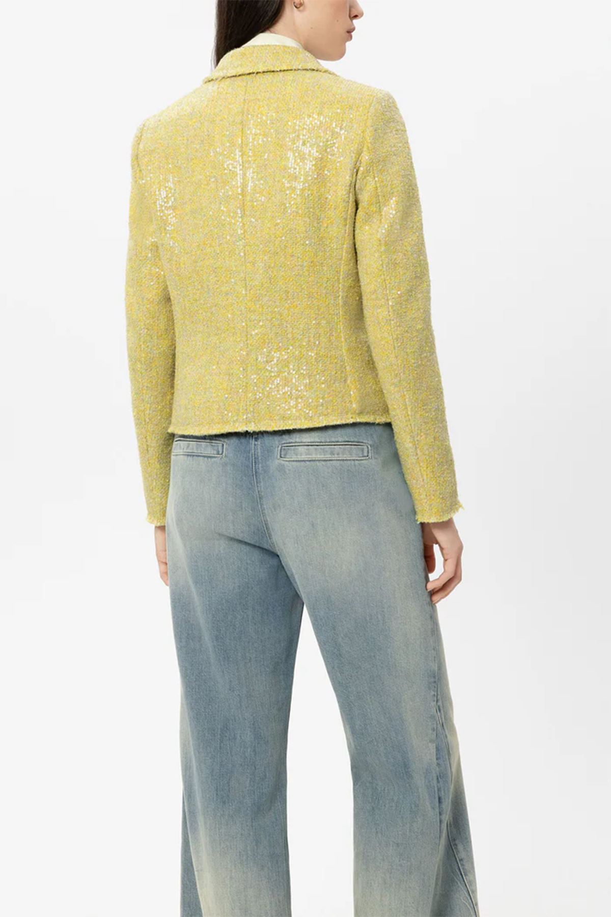 Luisa Cerano Damen Tweed-Blazerjacke Citron GELB Bild 4