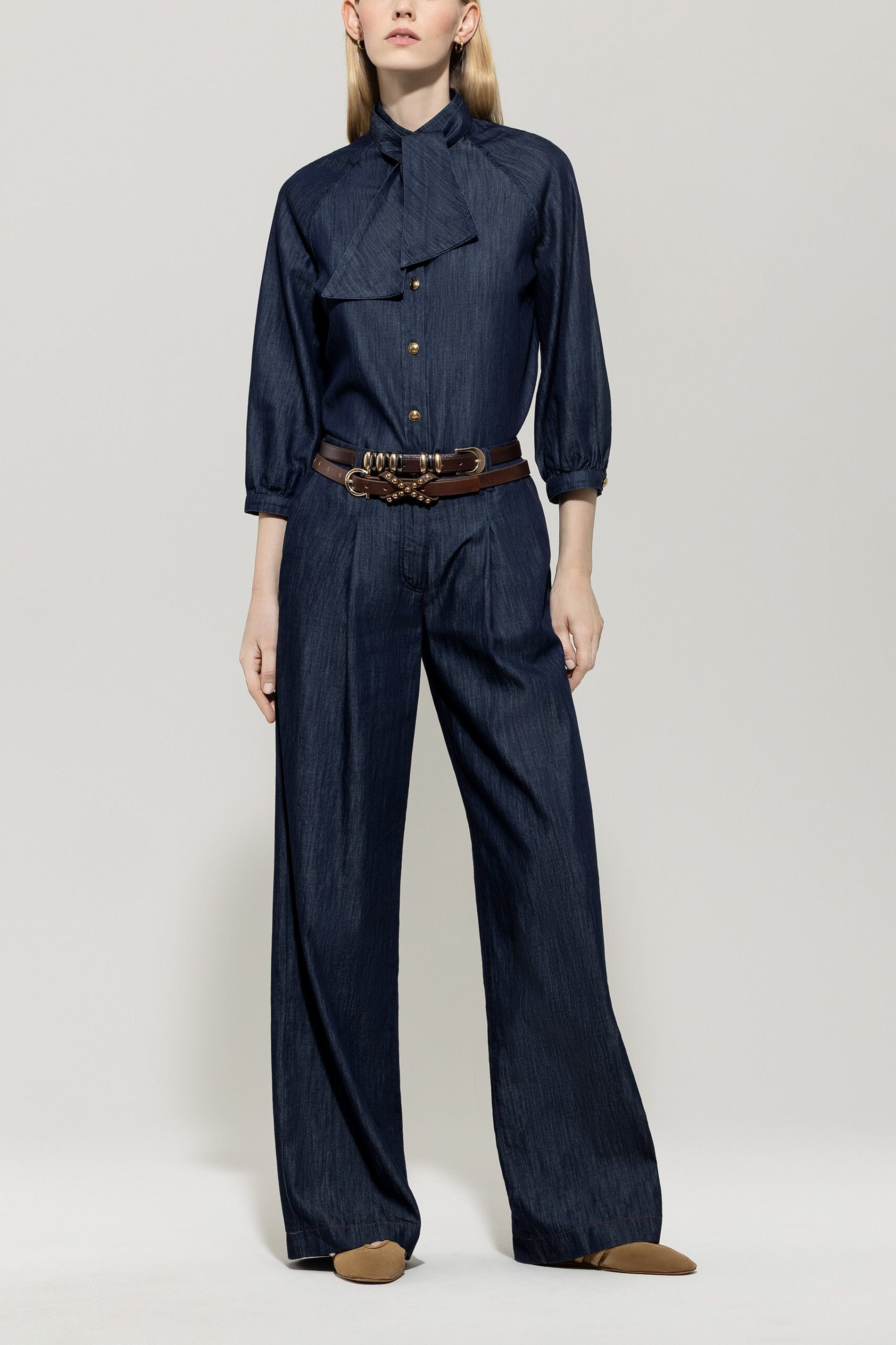 Luisa Cerano Damen Wide-Leg Denim, Denim Blau 0252 denim blue Bild 2