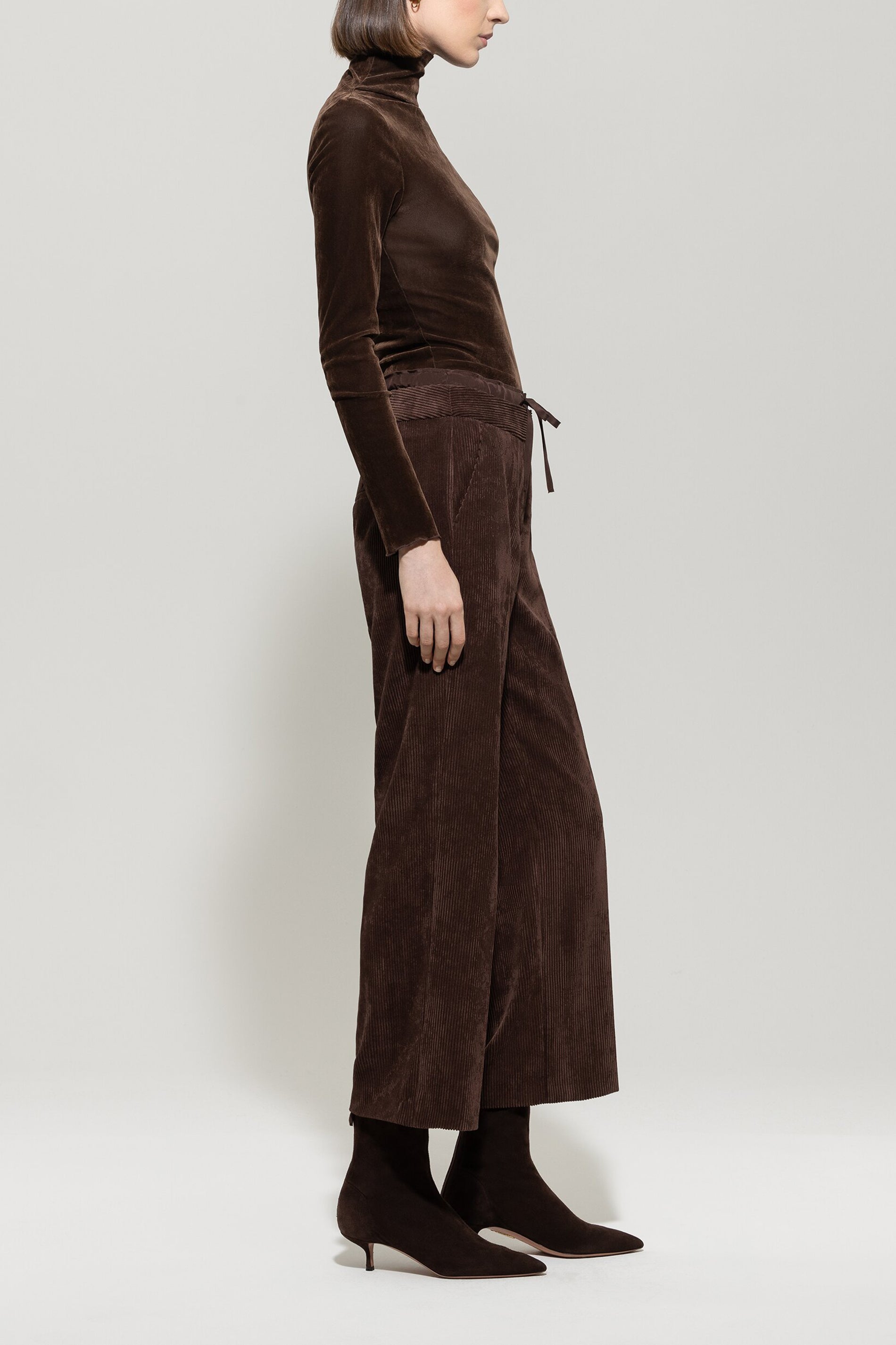 Luisa Cerano Damen Wide-Leg Joggpants aus Cord, Espresso Braun espresso Bild 3