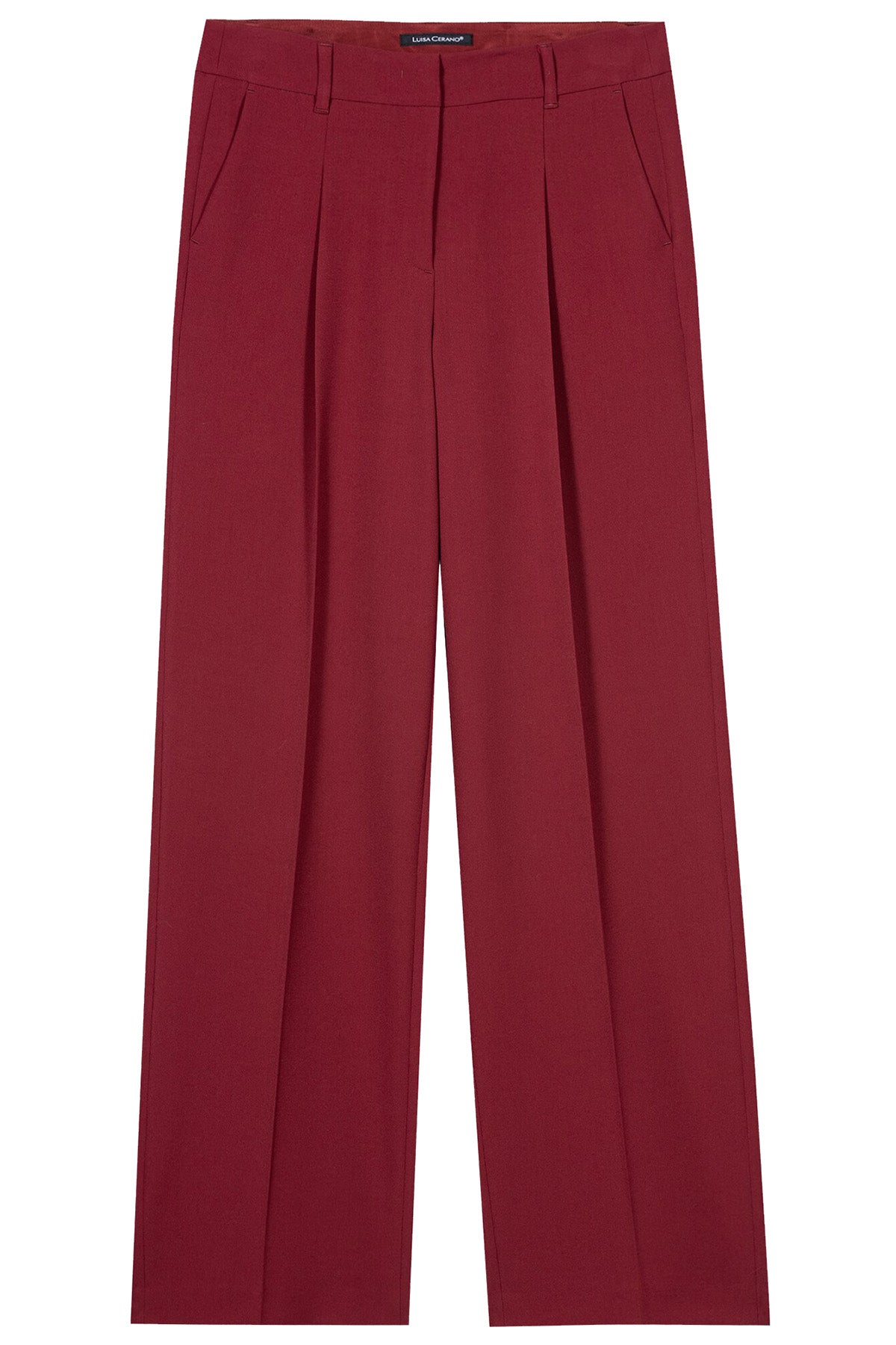 Luisa Cerano Damen Wide-Leg Pants mit Bundfalten, Berry Red berry red Bild 1