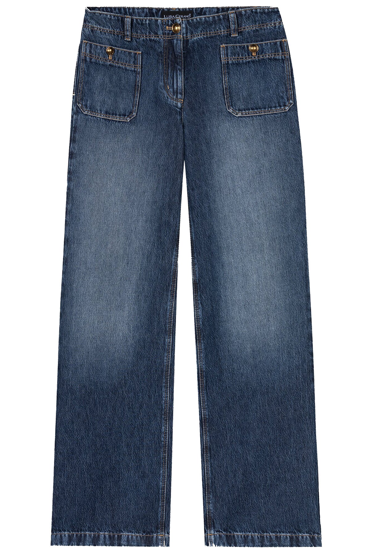 Luisa Cerano Damen Wide-Leg Tencel-Denim, Denim Blue 0252 denim blue Bild 1