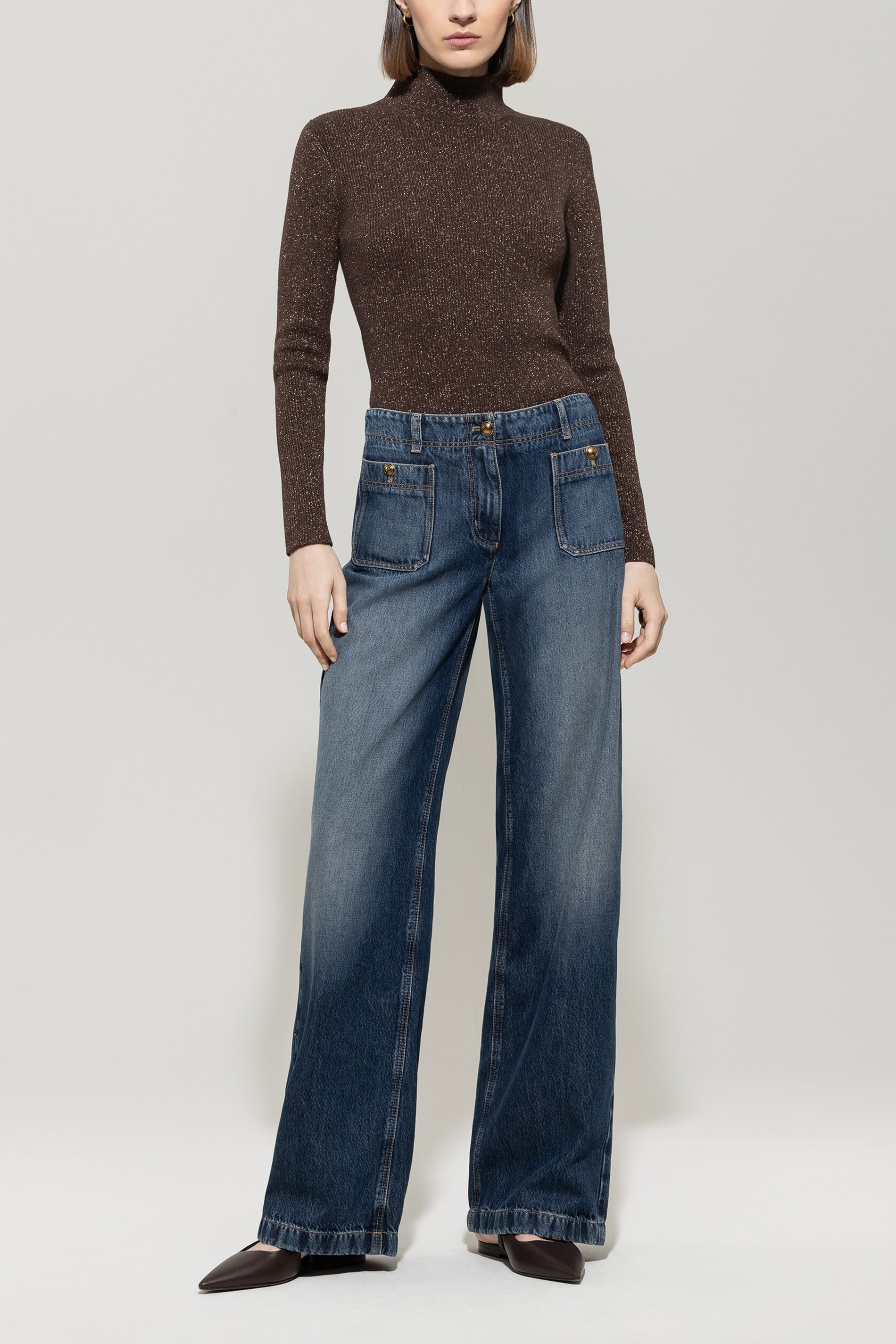Luisa Cerano Damen Wide-Leg Tencel-Denim, Denim Blue 0252 denim blue Bild 2